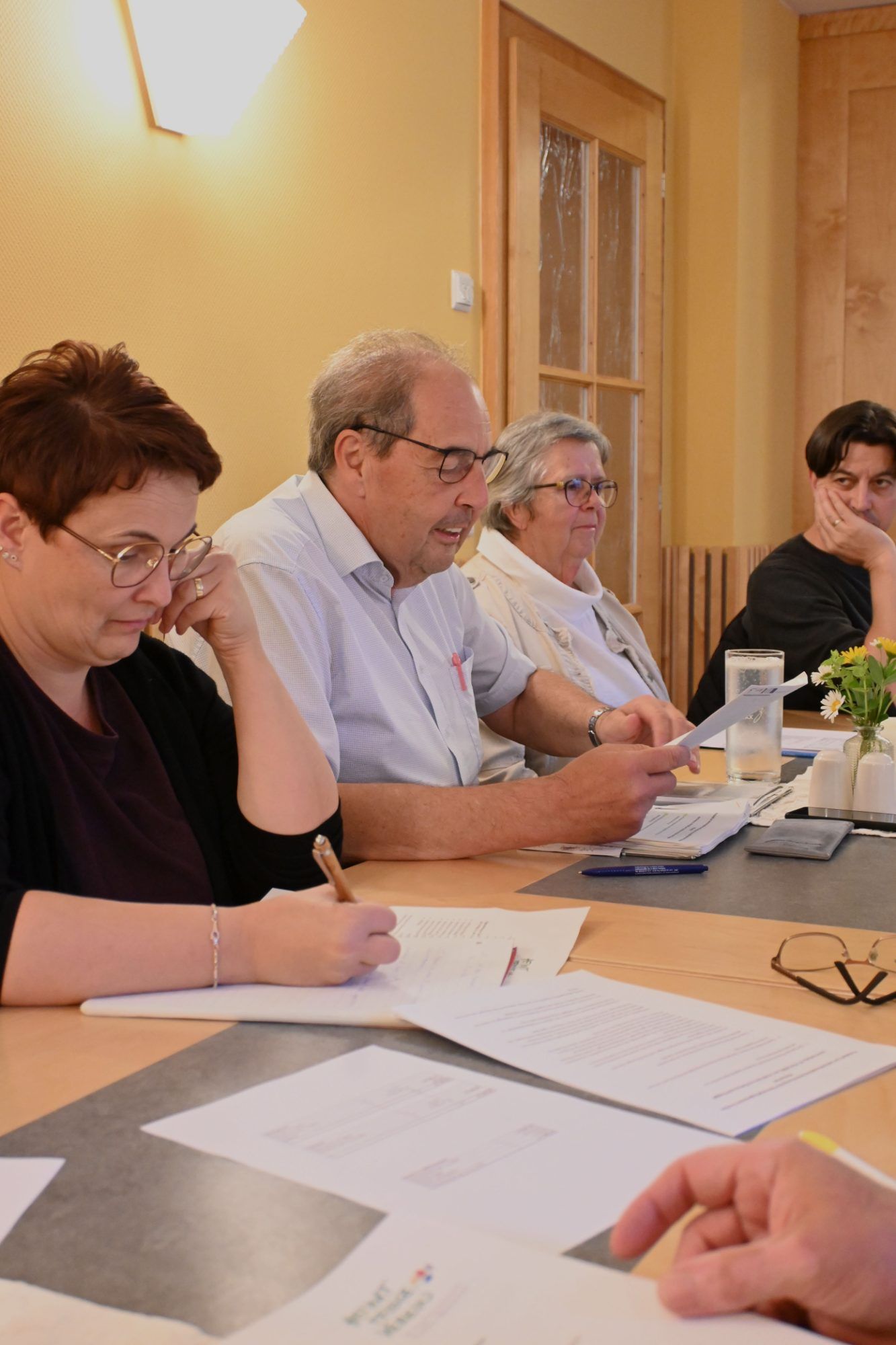 Schriftführerin Anja Nigsch, Obmann Franz-Ferdinand Türtscher, Kassierin Marlies Bouzo und Obmannstellvertreter David Ganahl