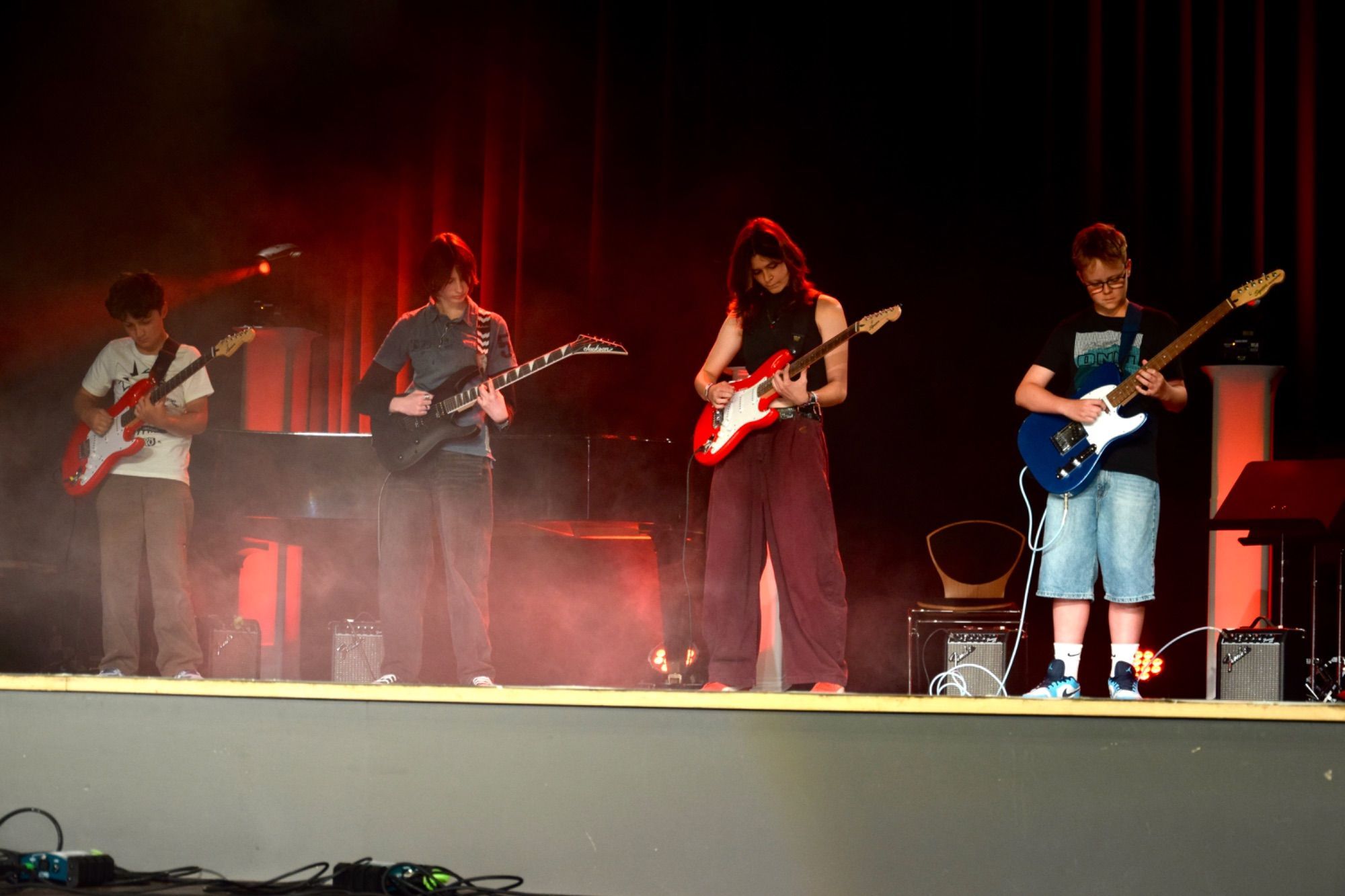 Ein Teil der Rockband mit dem 