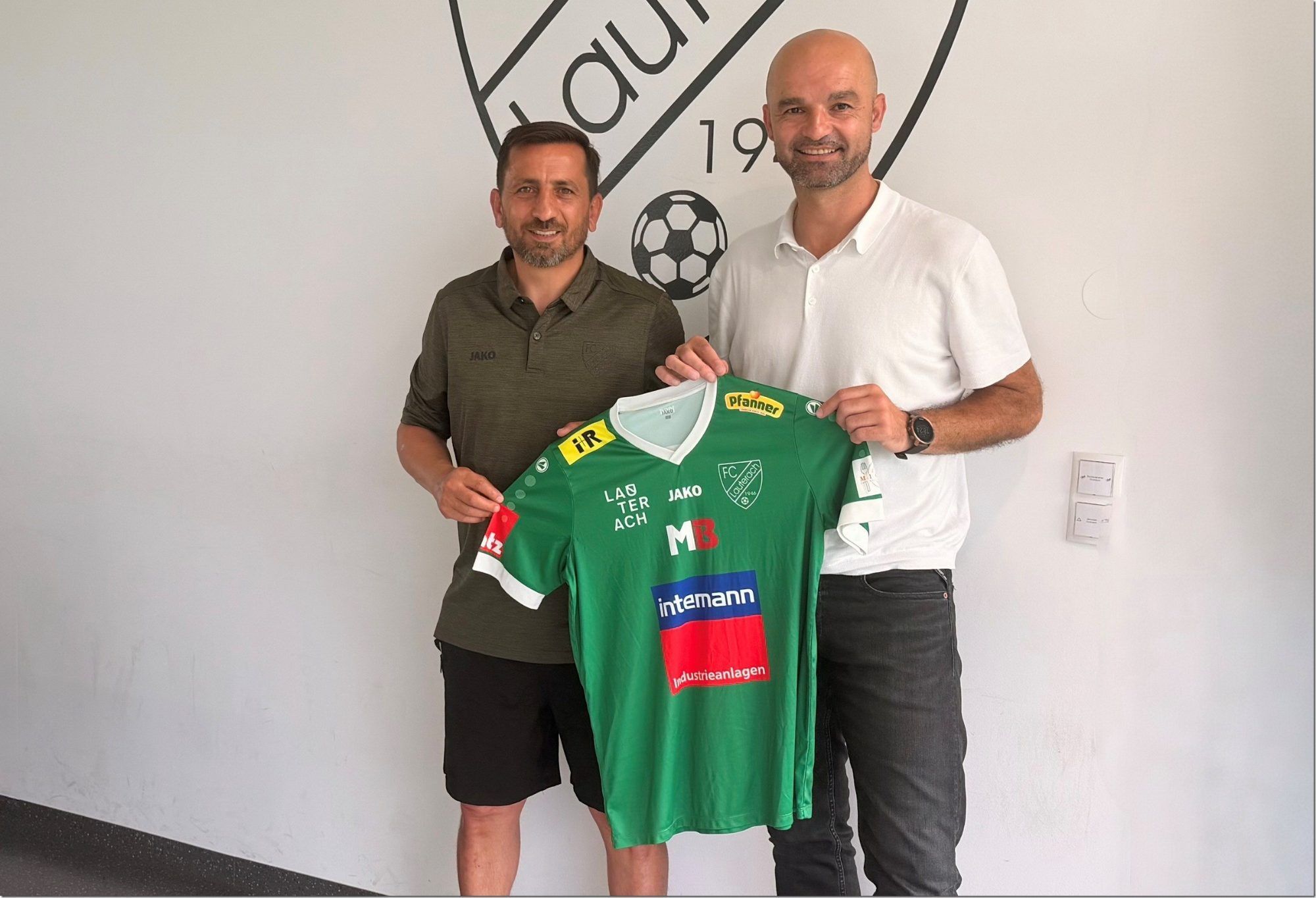 Erkal Atav (l.) mit Lauterach Sportchef Zlatko Jurcevic übernimmt das 1b-Team für zwei Jahre.