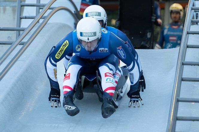 Yannick Müller (vorne) mit Armin Frauscher.