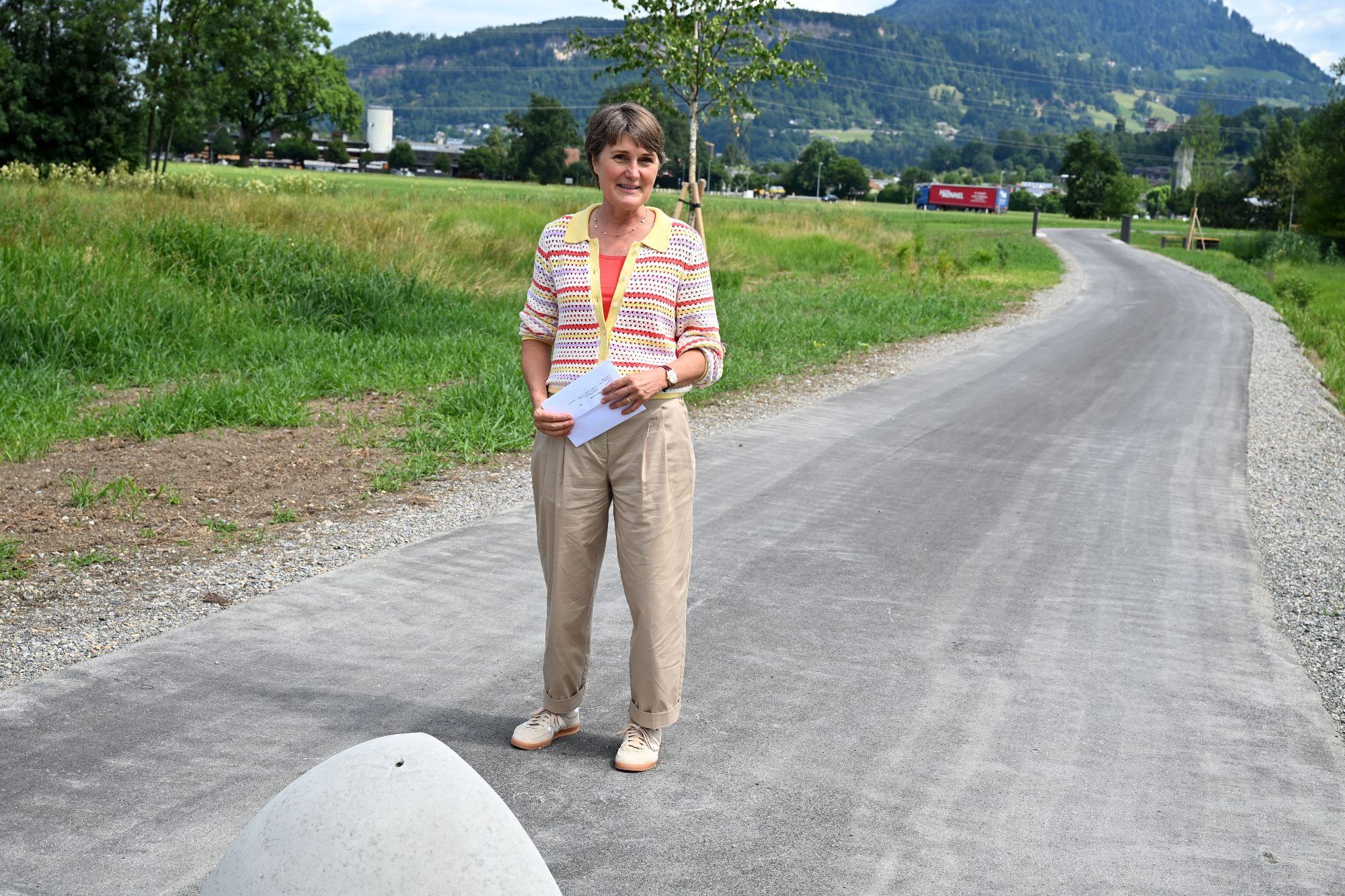 Bürgermeisterin Angelika Moosbrugger bezeichnete den Storchenweg als „wichtiges Signal“ für die Mobilität in Wolfurt.