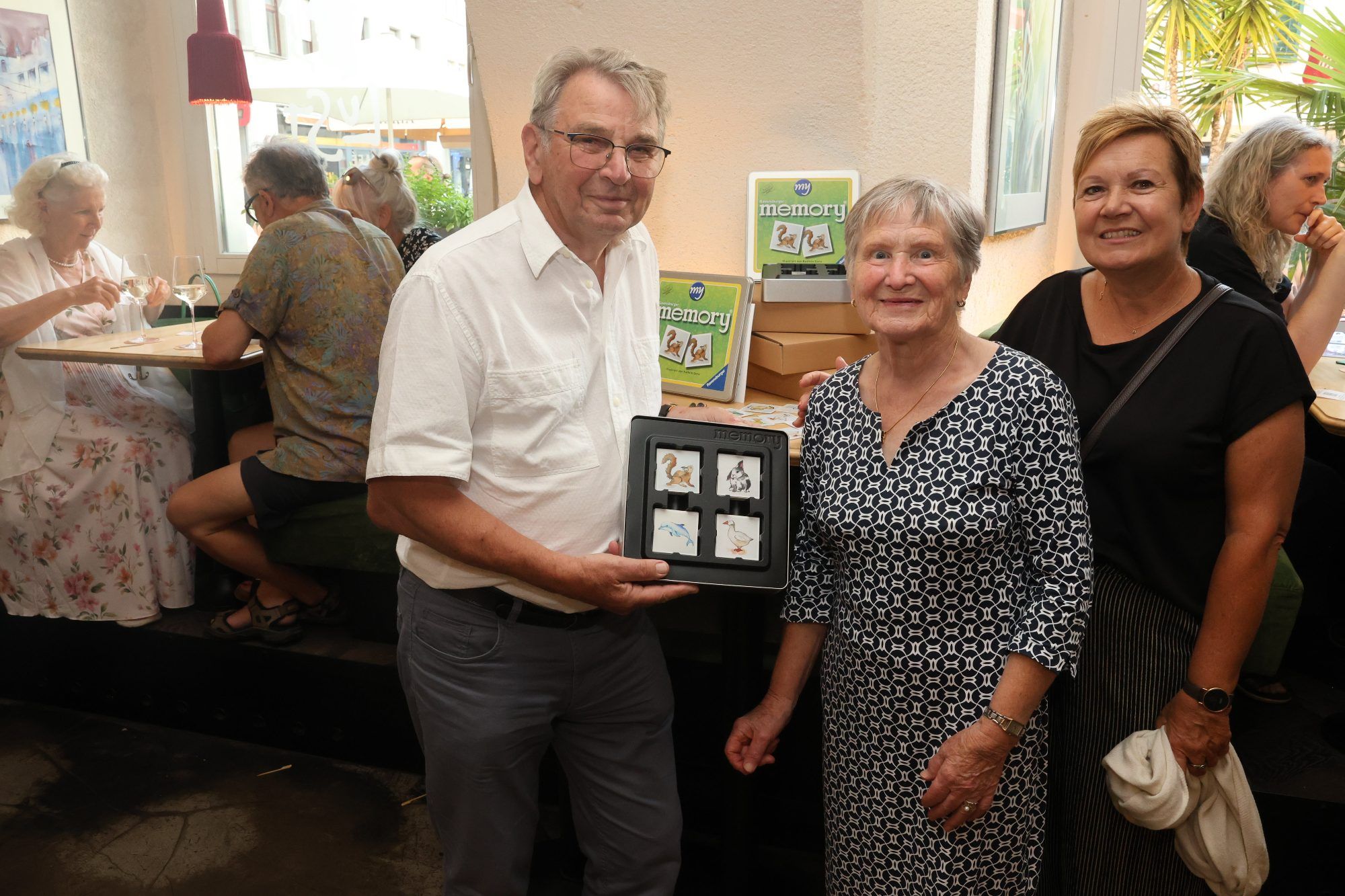 Ewald und Hilda Hopfner, Doris Stadelmann.