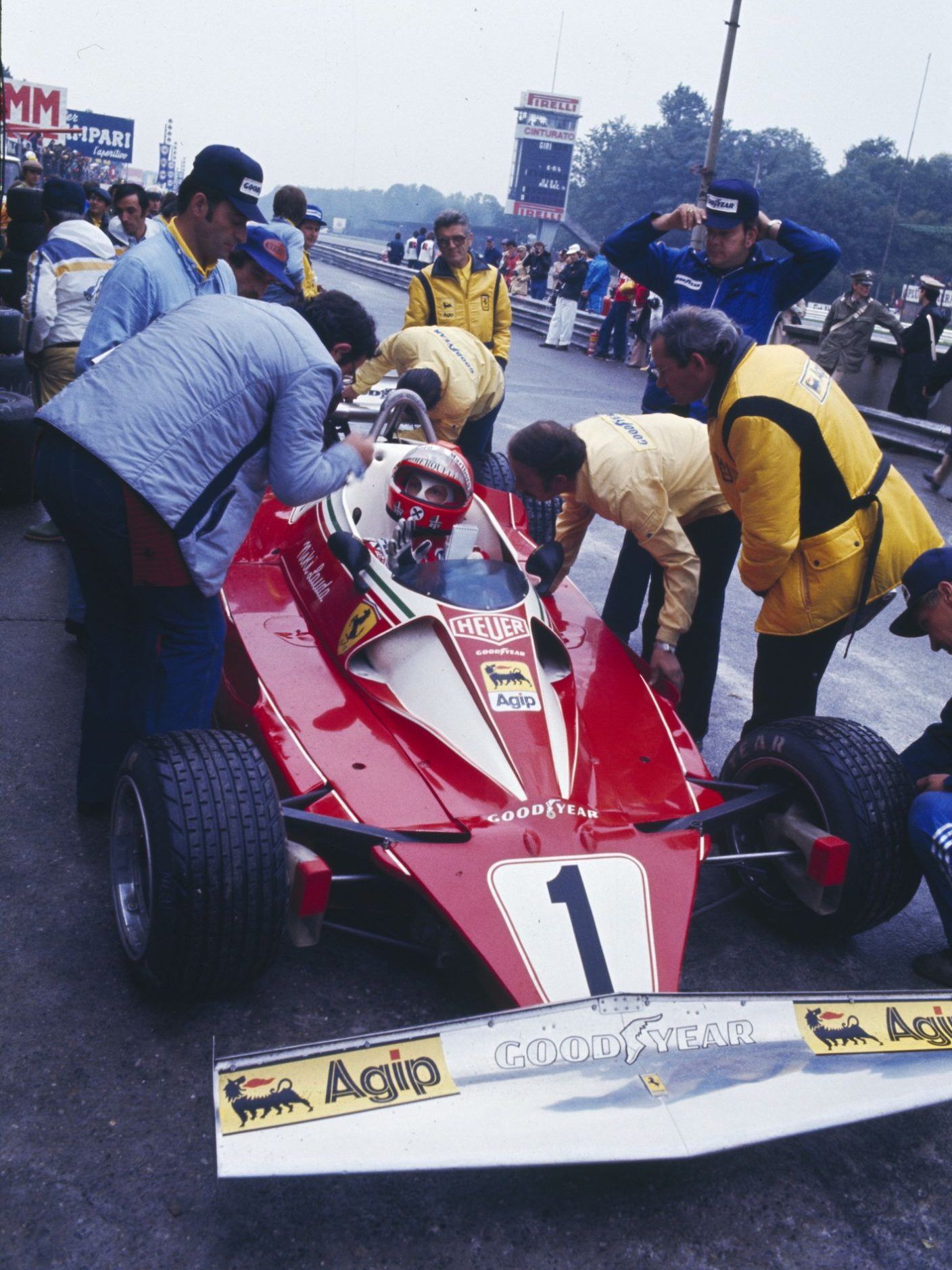 12. Sept. 1976 | Grand Prix Italien in Monza | Rückkehr von Niki Lauda nach seinem Unfall vor sechs Wochen | Ferrari 312T2