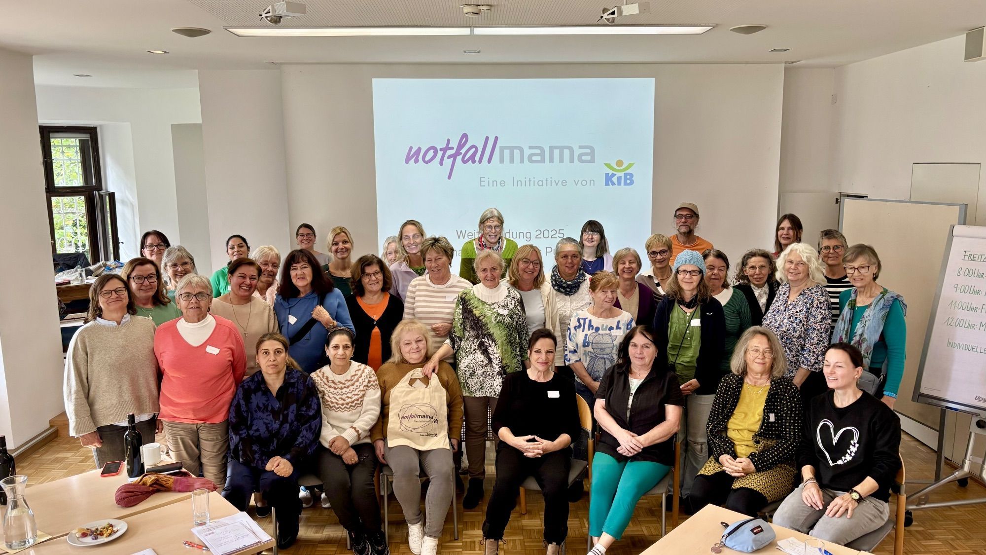 Notfall-Mamas und -Papas im letzten Fortbildungskurs.