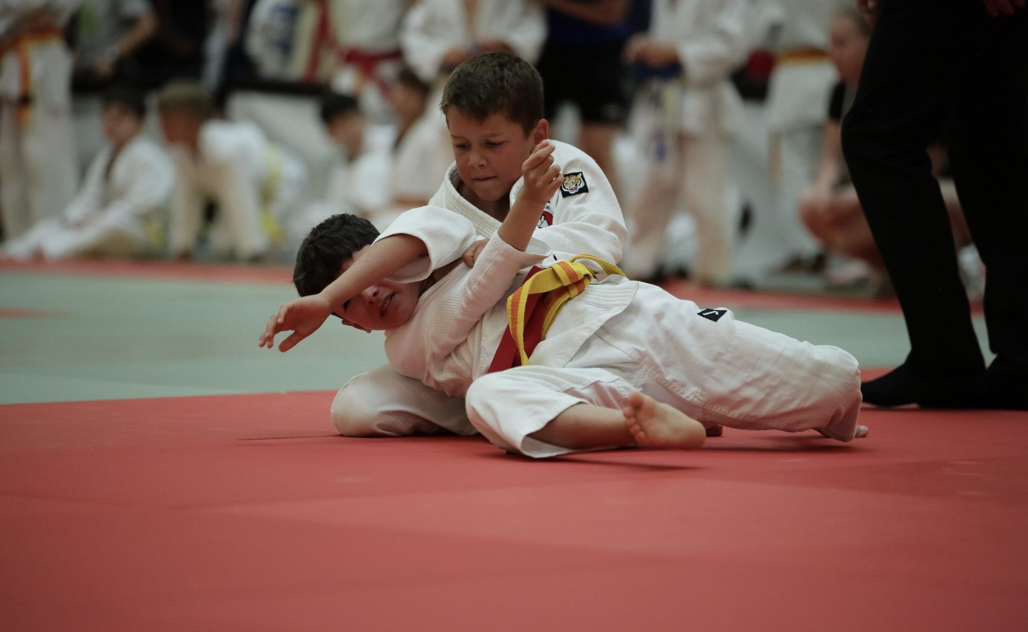 Die Nachwuchsjudokas lieferten sich packende Duelle vor zahlreichen Zuschauern.