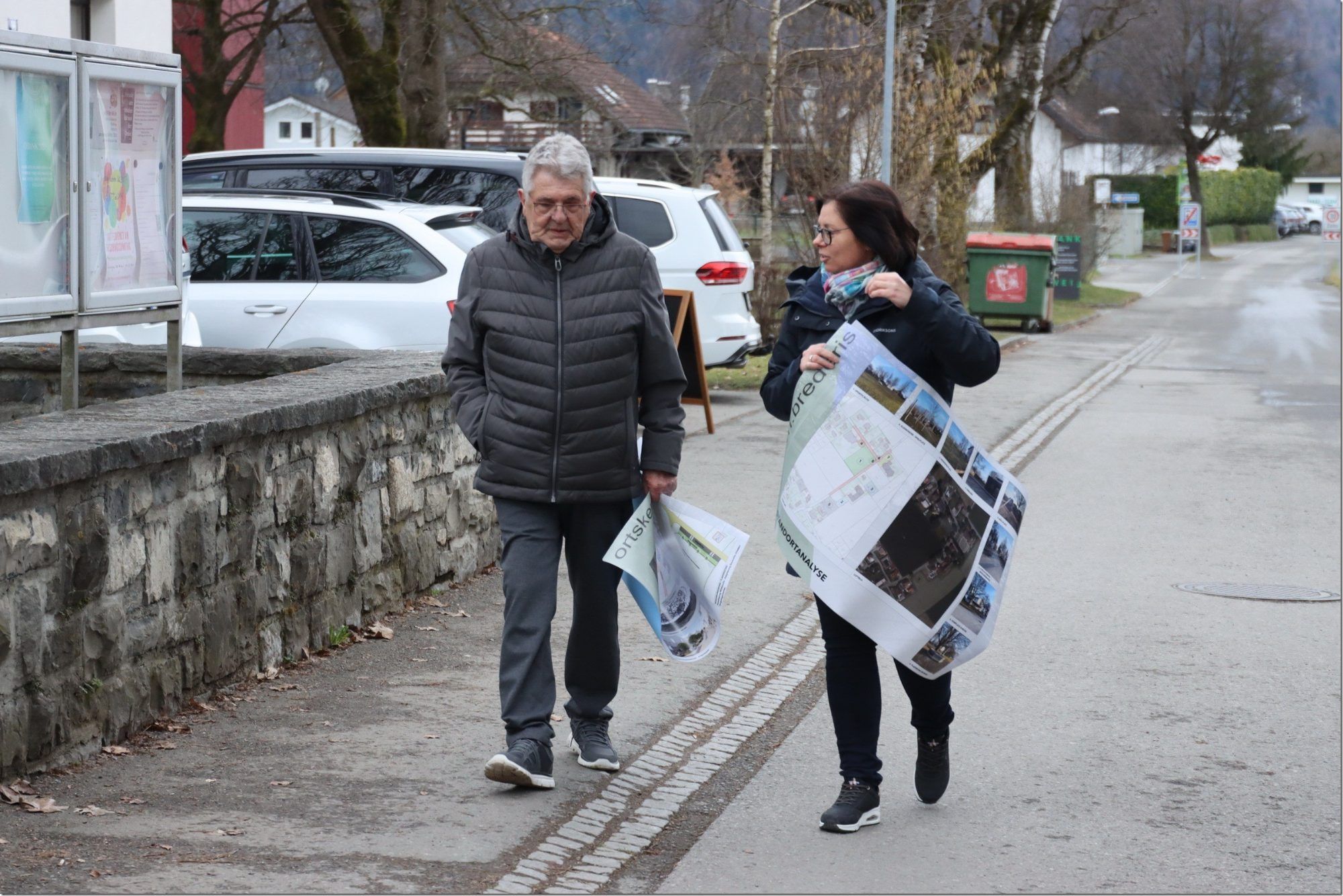 Viele Gespräche gab es zwischen Katharina Wöß-Krall und GV Martin Bitschnau.