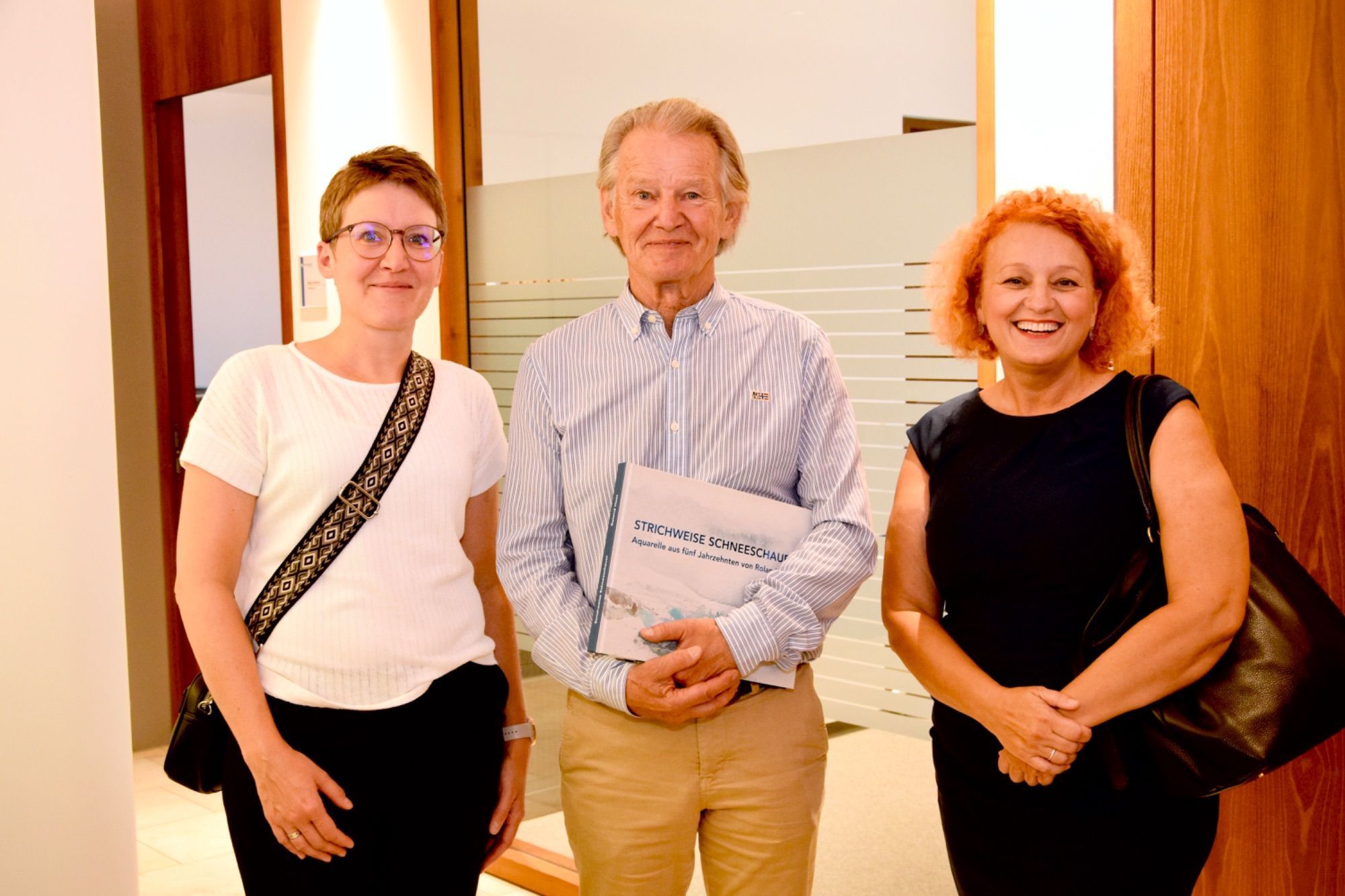 Nicole Ganahl (Volksbank), Architekt Oskar Ganahl und Sladjana Spanovic (Volksbank)