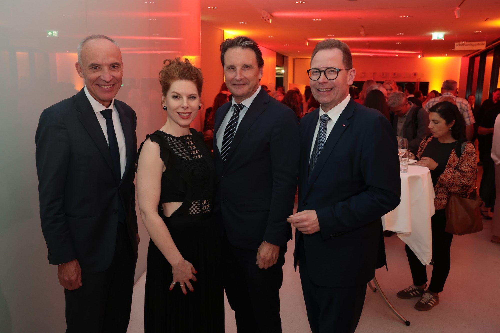 ORF-Aufsichtsrat Alfred Geismayr, Teresa Vogl, Martin Traxl und ORF-Landesdir. Markus Klement.