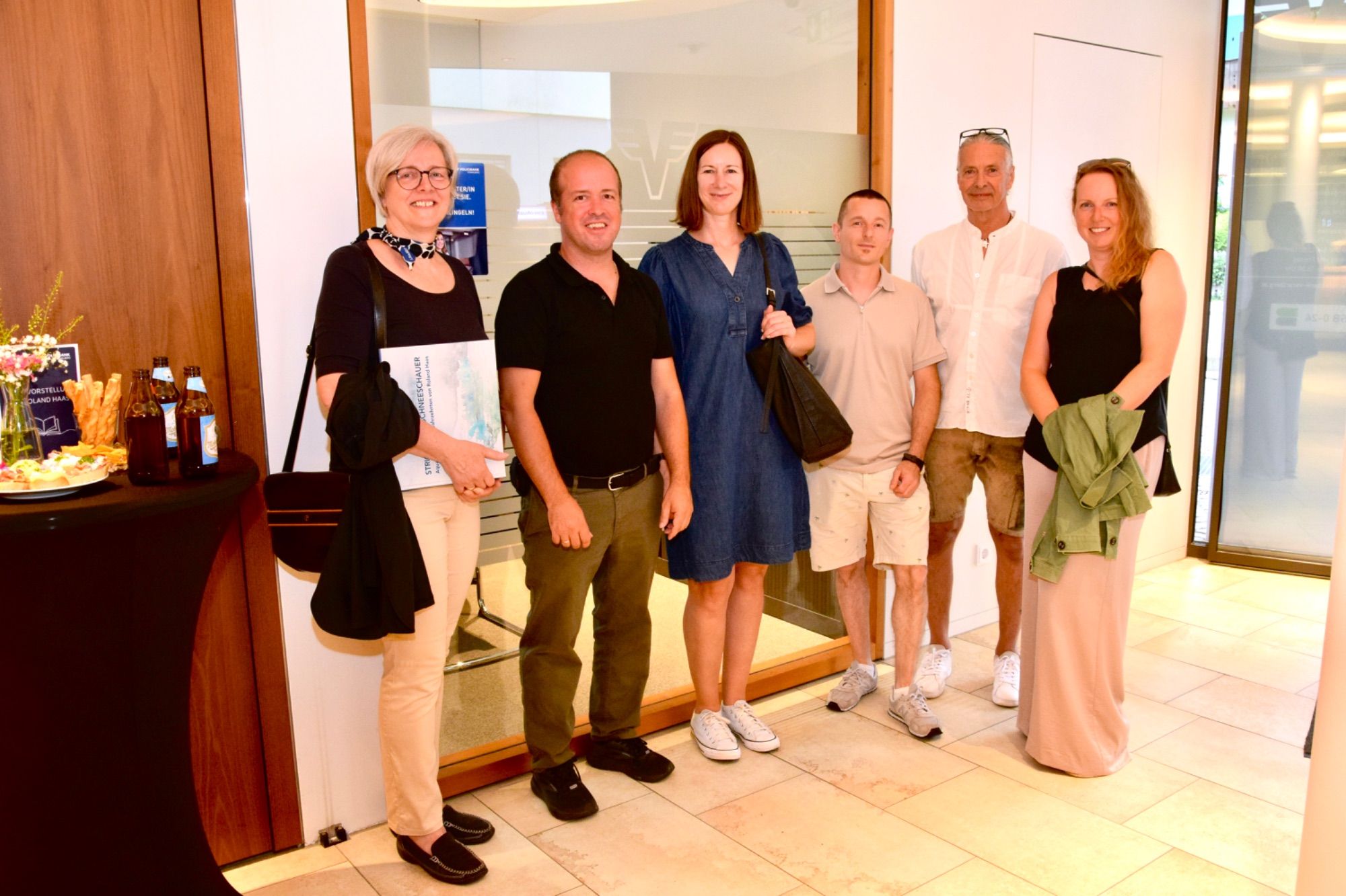Eva Maria Hänsler (Nikolussi.Hänsler Architektur), Lukas Beck (UNIQA), Kathrin Hausberger (Russmedia), Martin Lvomsky (Physiotherapie), Richard Sander (Schuhhaus) und Elisabeth Lesgi