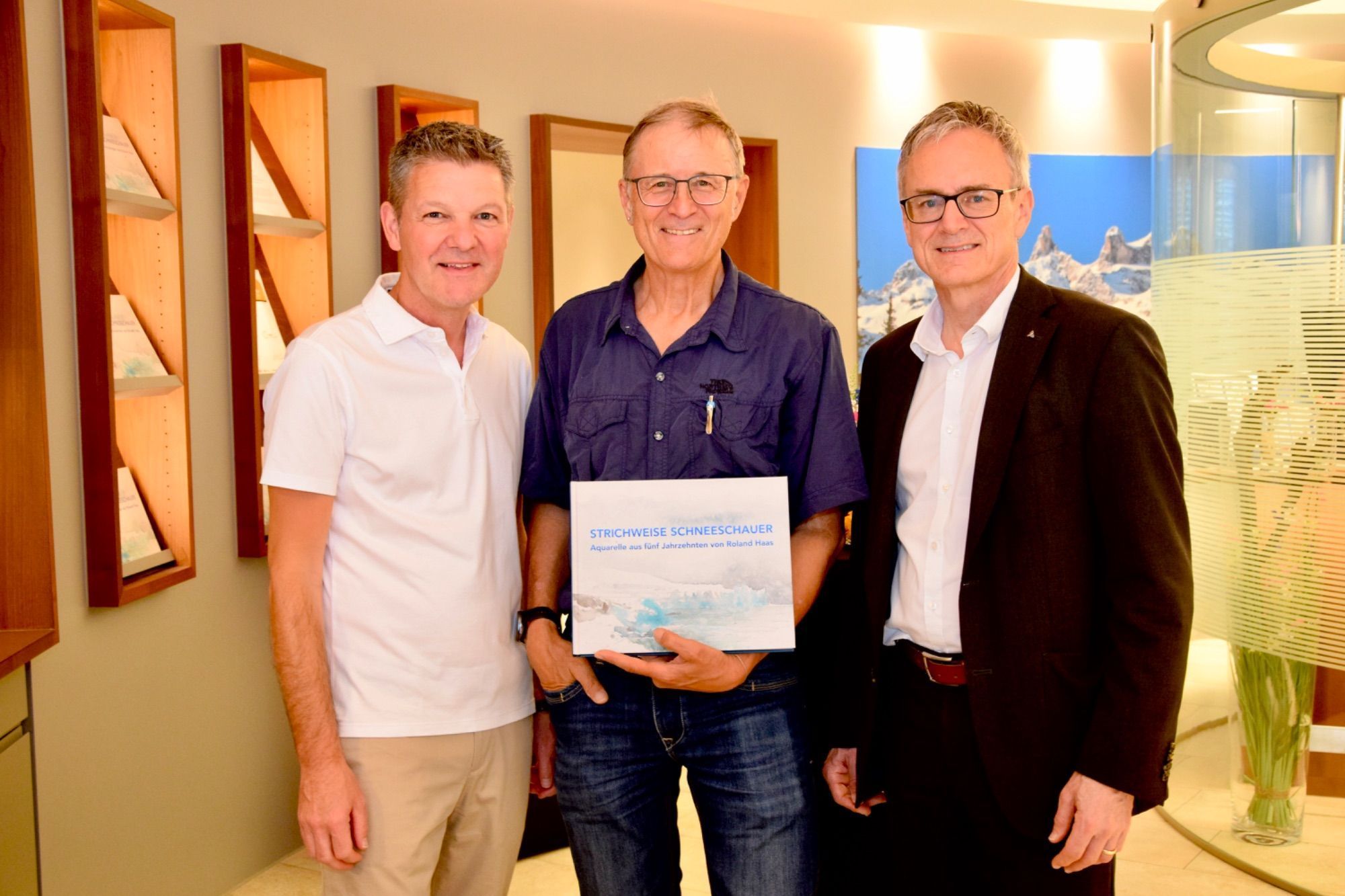 Wolfgang Walter, Roland Haas und Vorstandsdirektor Helmut Winkler