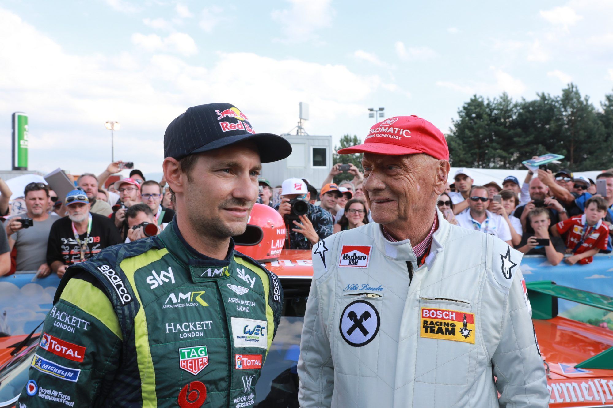 Mathias Lauda 2018 mit seinem Vater in Spielberg ©Manfred Noger