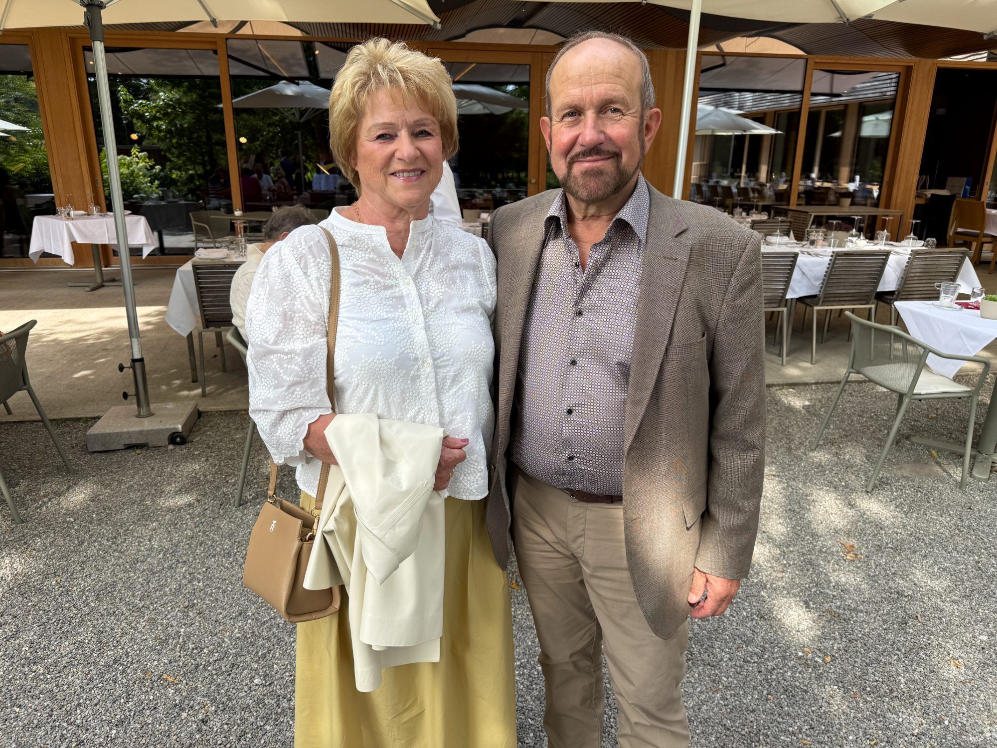 Christine und Erich Bösch beim Empfang