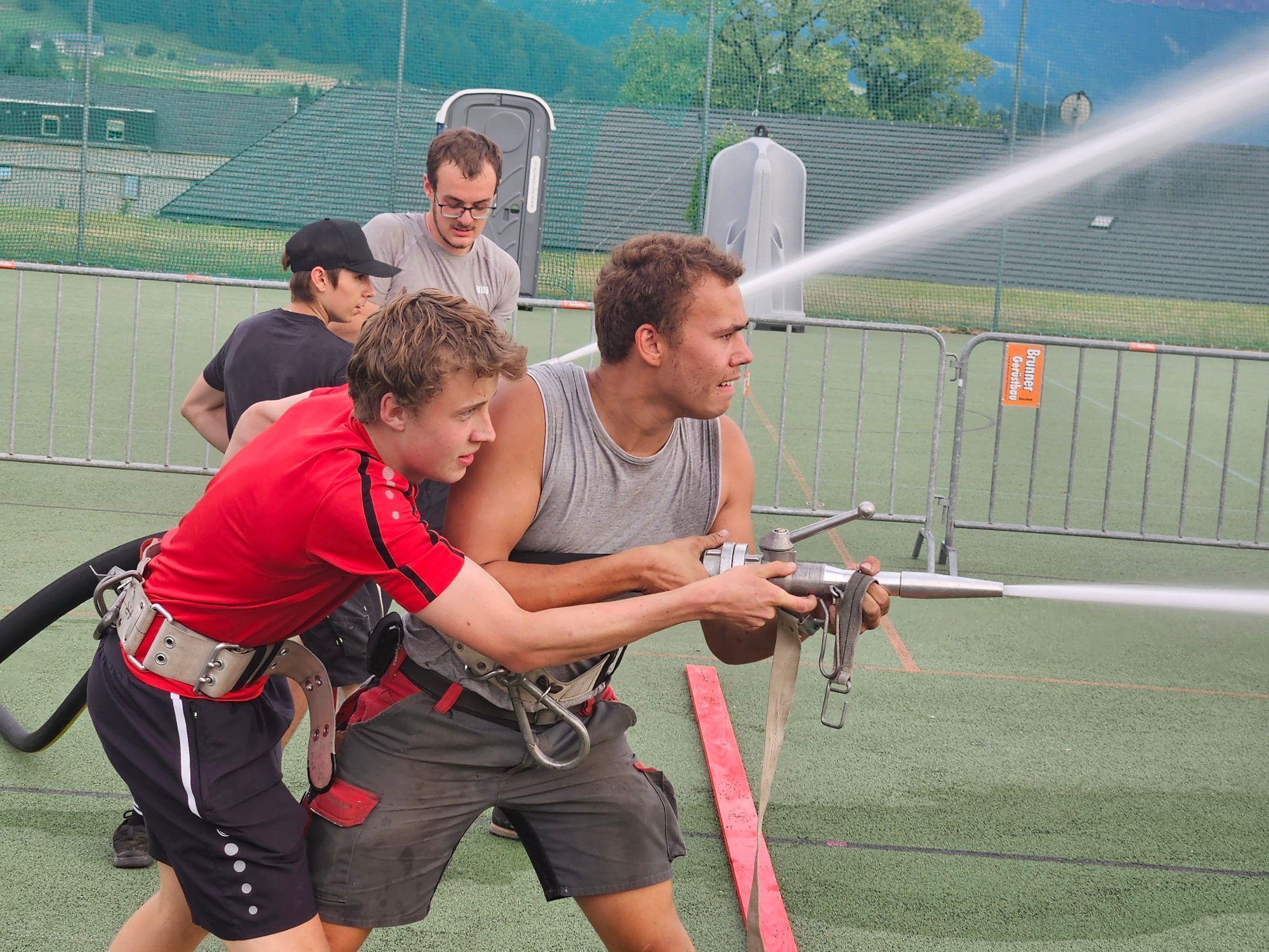 Intensives Training der Lingenauer Wettkampfgruppe für den Nassbewerb am Wochenende.