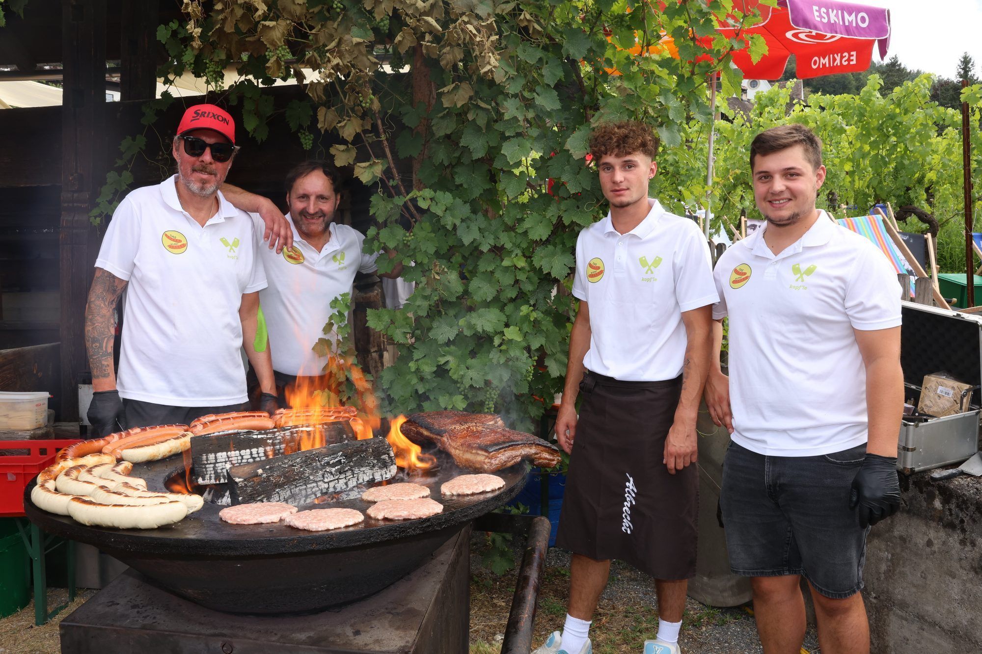 Ulli Bischoff, Gernot, Marius und Aron Kopf.