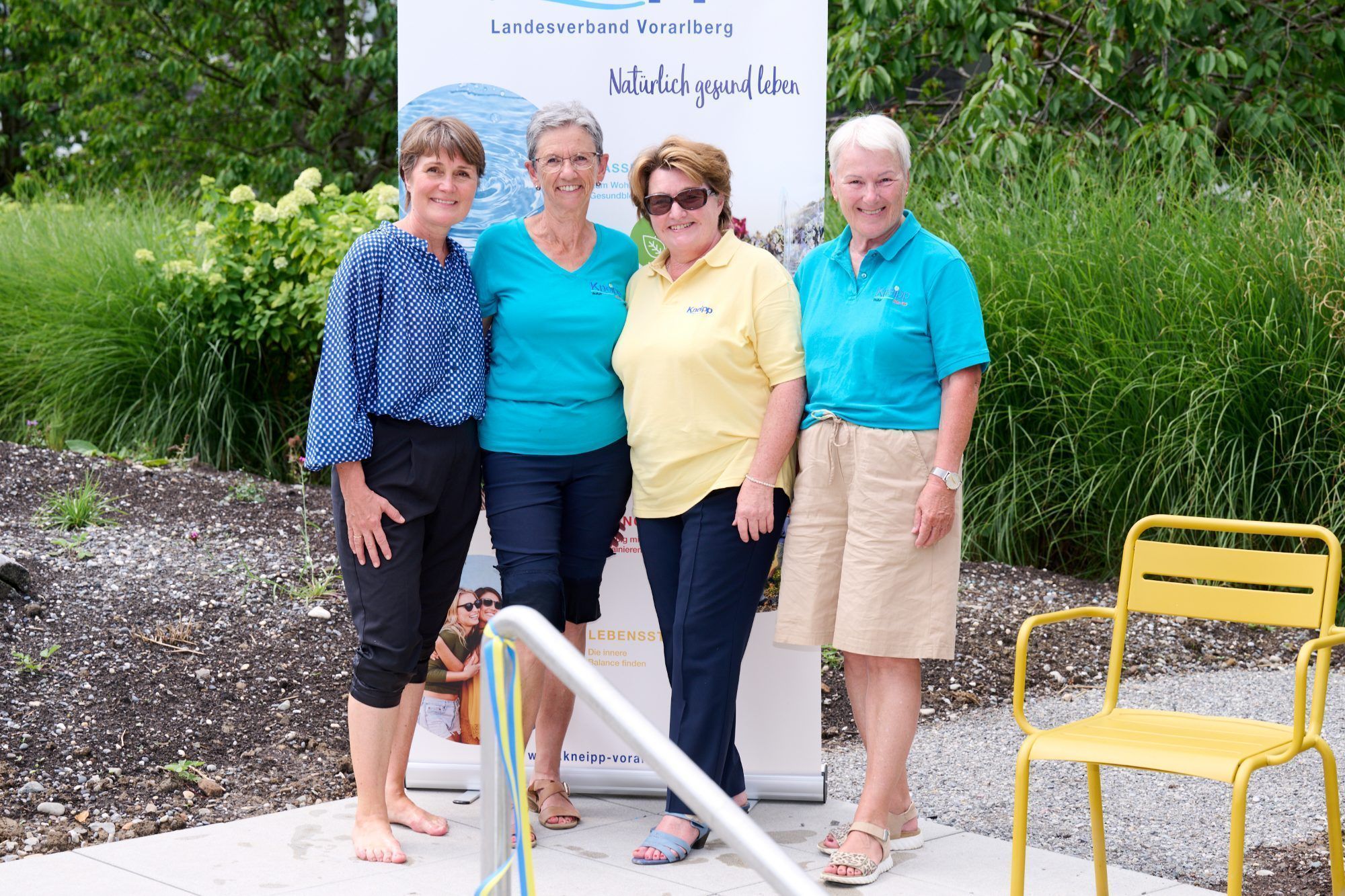 v.l.n.r. Bgm.in Angelika Moosbrugger, Obfrau Ingrid Natter (Kneipp-Aktiv-Club Wolfurt), Landesvorsitzende des Kneippbundes Sylvia Jagschitz und Obfrau-Stellvertretung Imke Köb (Kneipp-Aktiv-Club Wolfurt). @FT-Digital_2026