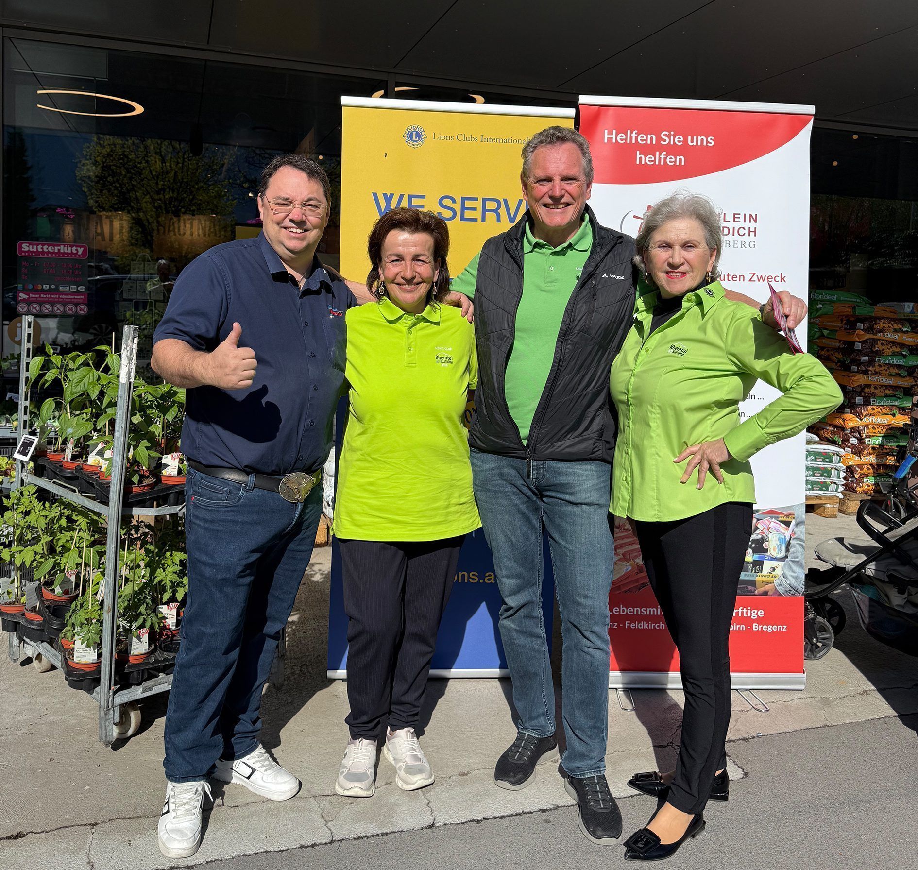 Michael Fleisch, Violetta Pauritsch, Martin Hämmerle und Maria Ellensohn vom LC Rheintal amKumma.
