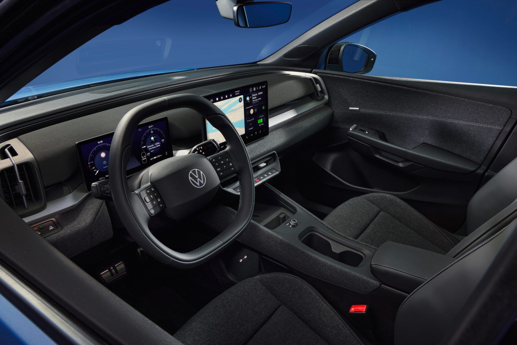 Cockpit mit typischen VW-Tugenden, modern aufbereitet: ansprechende Materialien, gelungenes Be-dien-Konzept und praxisgerecht eingebettete Digitalisierung