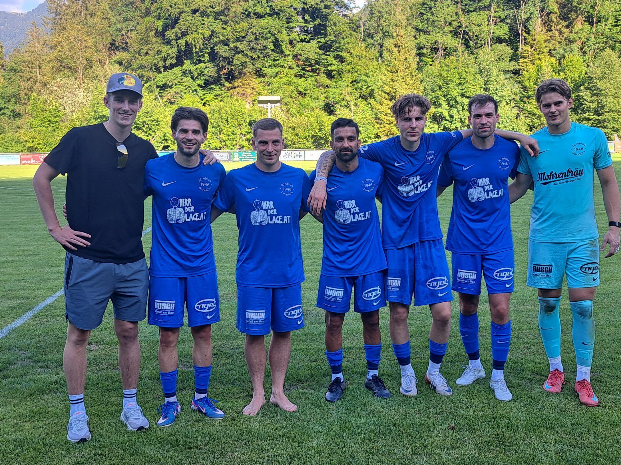 Die neuen Admiraner (v.li.): Tobi Bitschnau, Serdar Calim, Patrik Pexa, Fethullah Kalkan, Miguel Mayr, Mikail Hämmerle, Laurin Schieder - (es fehlt Niklas Bolgert auf dem Bild)
