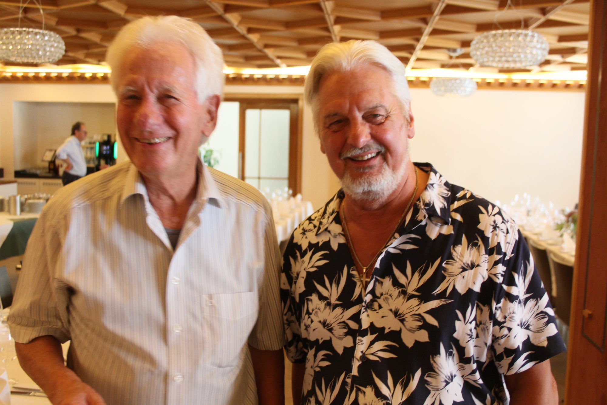 Gratulant Guntram Sauerwein und Herbert Tschernig.