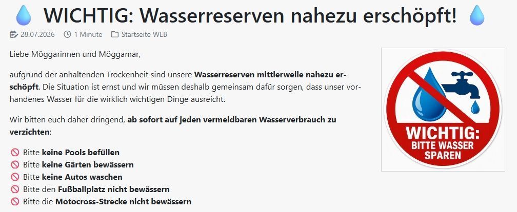 Das Wasser wird knapp: Trockenheit bringt Gemeinden in Bedrängnis
