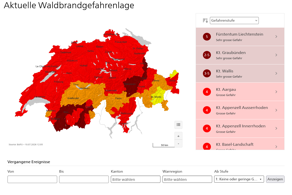 In Liechtenstein sind offene Flammen verboten, in Vorarlberg gibt es Tipps