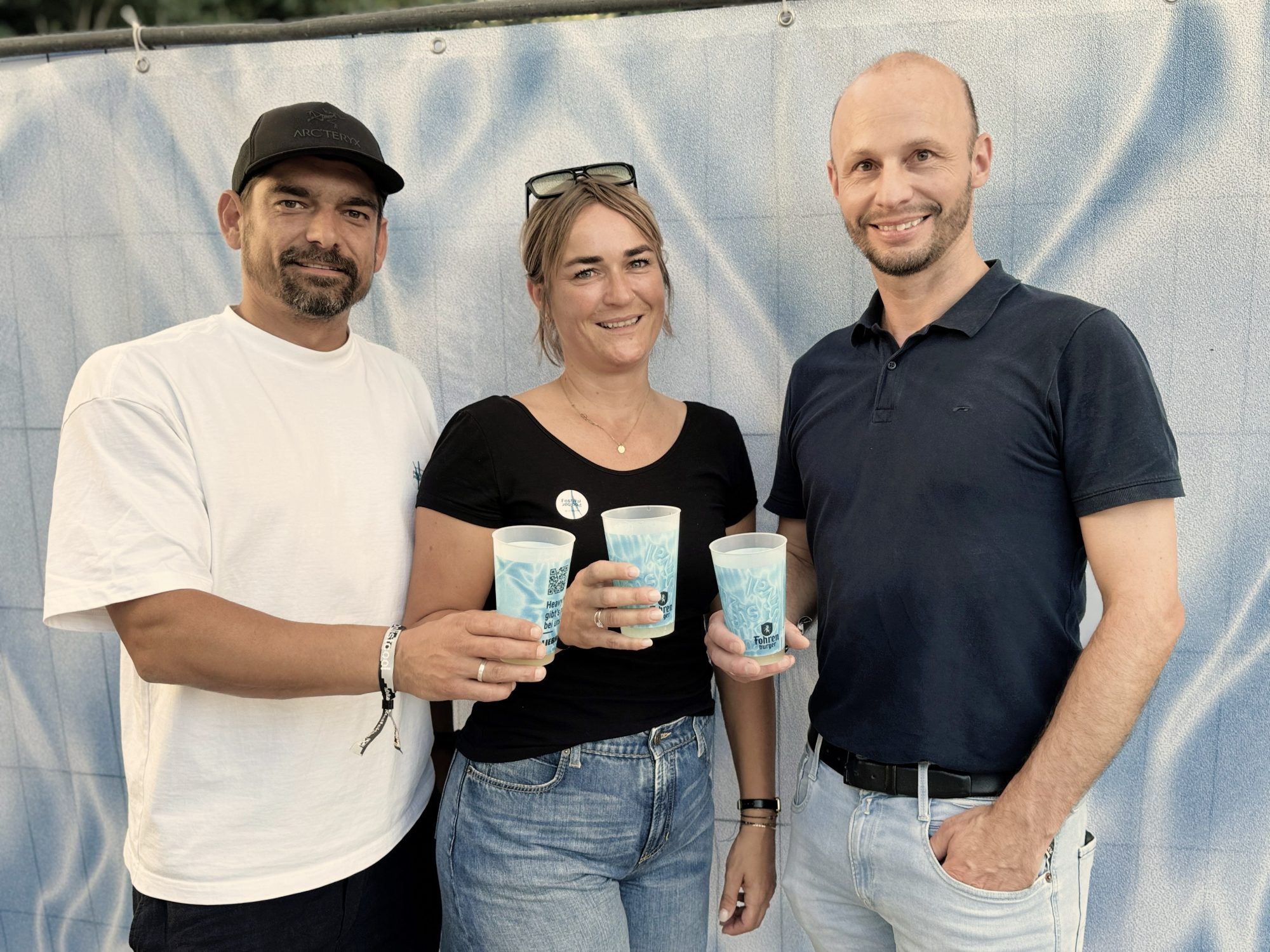 Nina Fleisch (Buongustaio) mit Patrick Fleisch und Roland Rohrer (Russmedia).