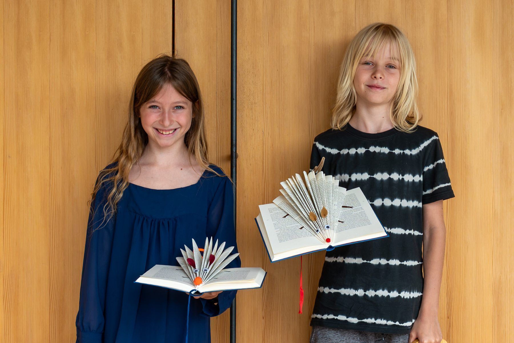 Livia und Emil hat das Basteln viel Freude gemacht