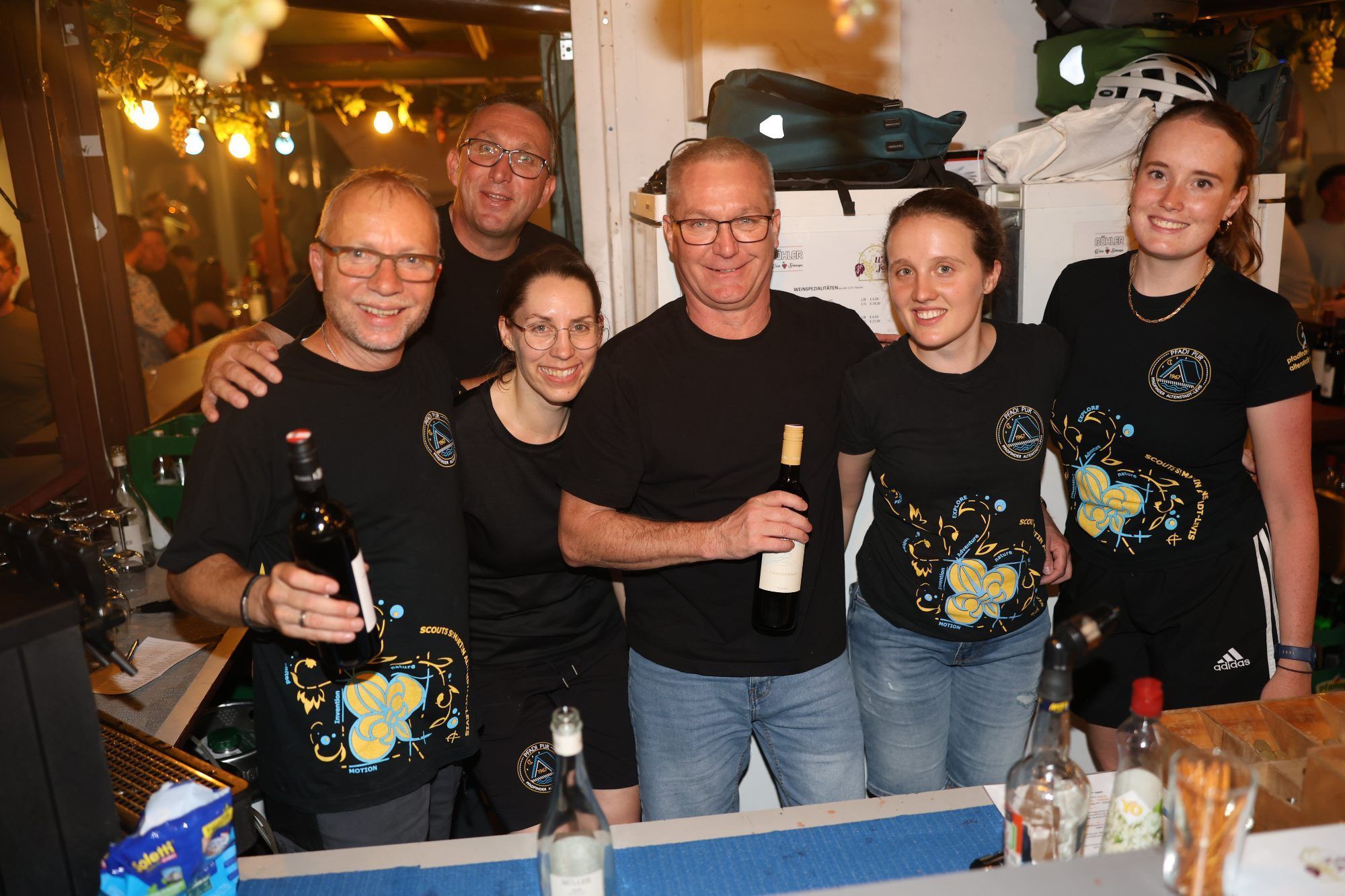 Pfadis Herbert, Helmut, Steffi, Rene, Martha undd Johanna.