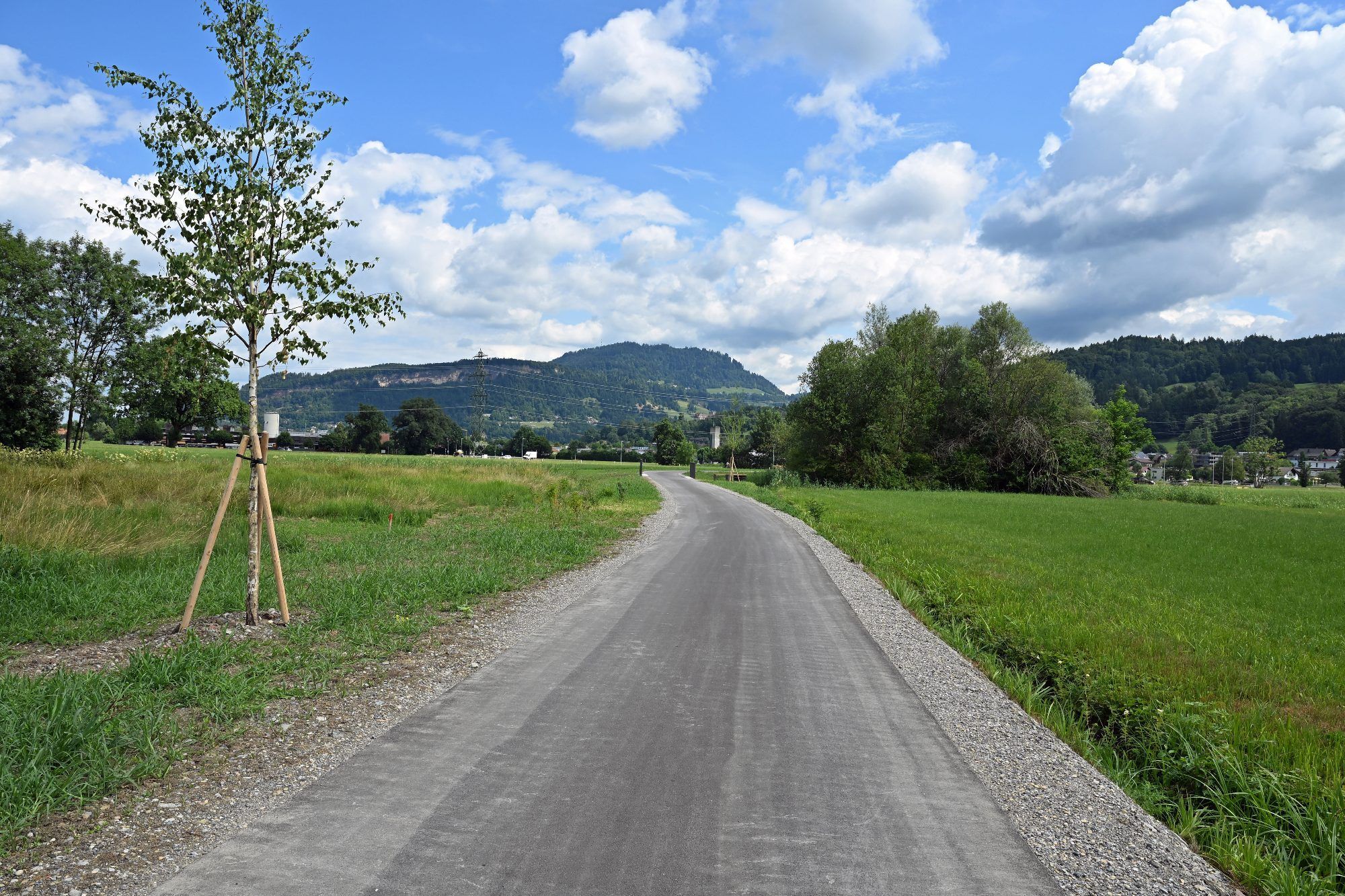 Die Trasse wurde bewusst möglichst kurz gewählt, um den Eingriff in Natur und Landschaft gering zu halten.