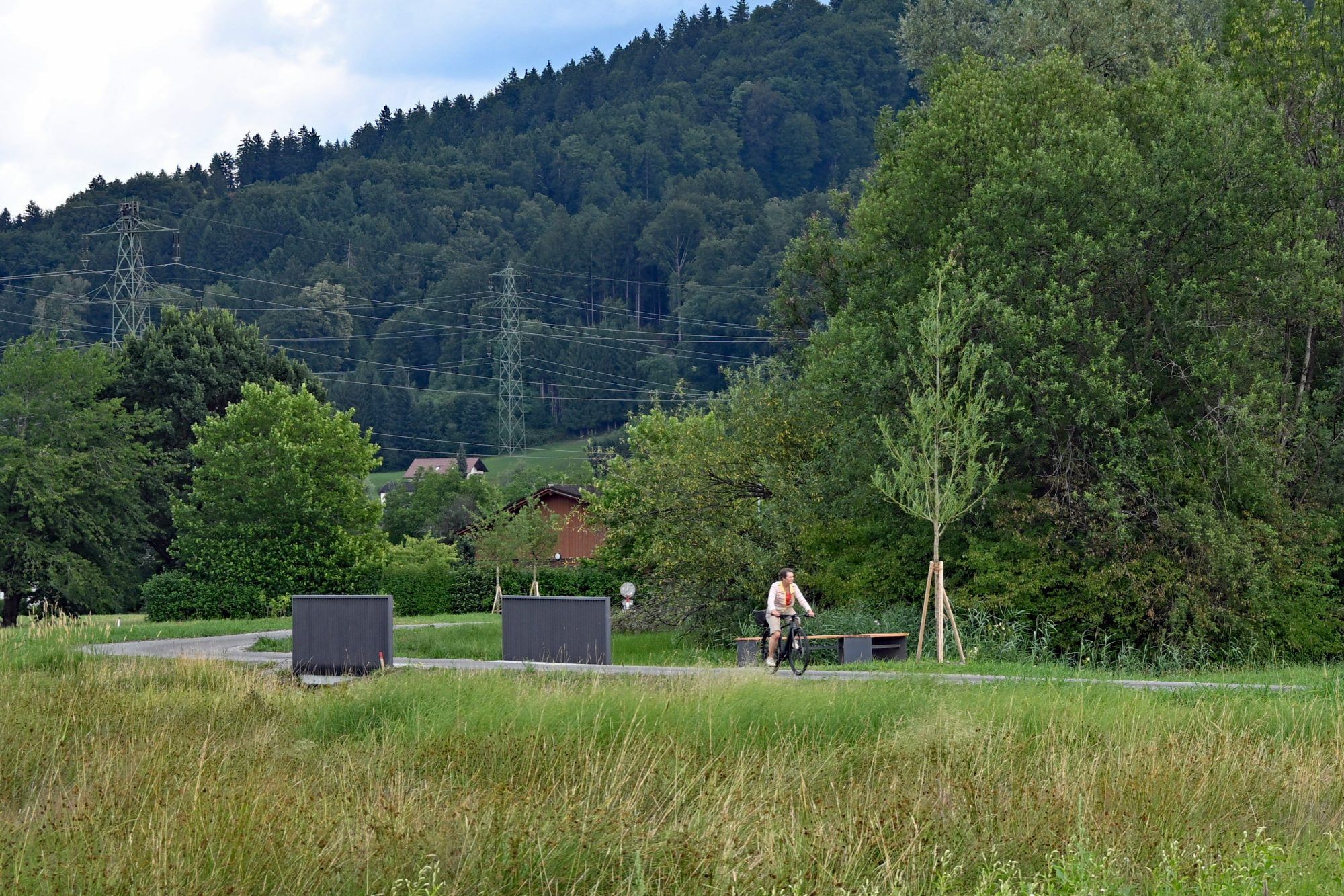 Der neue Storchenweg bietet Radfahrern und Fußgängern eine direkte Verbindung zwischen Wolfurter Zentrum und Bahnhof.
