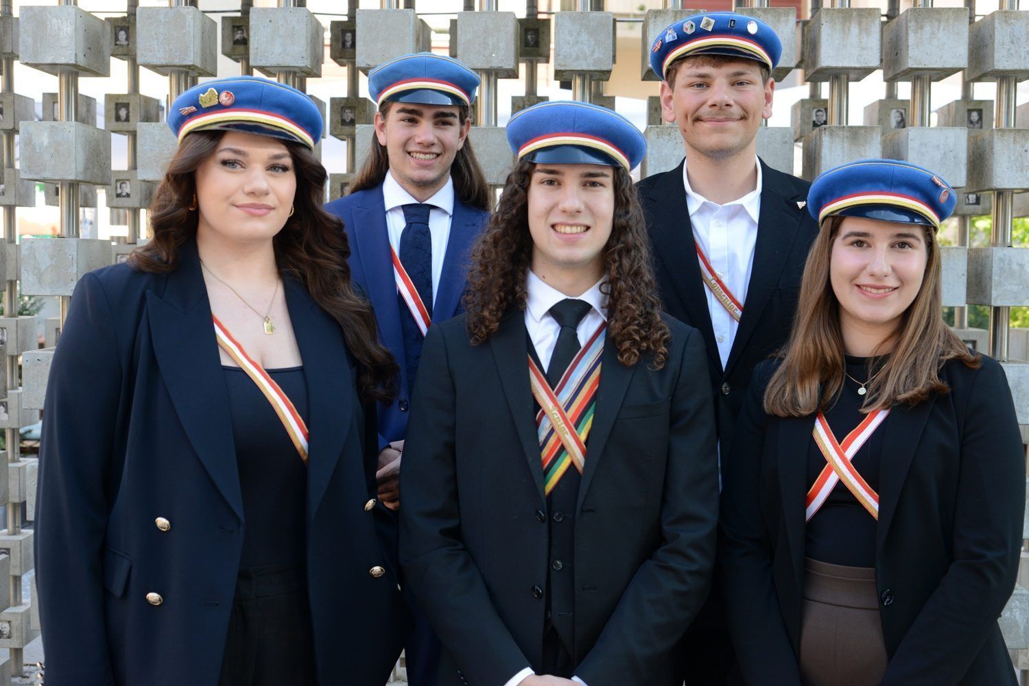 Der Clunia-Vorstand für das Herbstsemester: Laura Schöch, Philip und Kevin Rusch, Luca Schöch und Lisa-Marie Handle (v.l.). (c) KMV Clunia/Öller