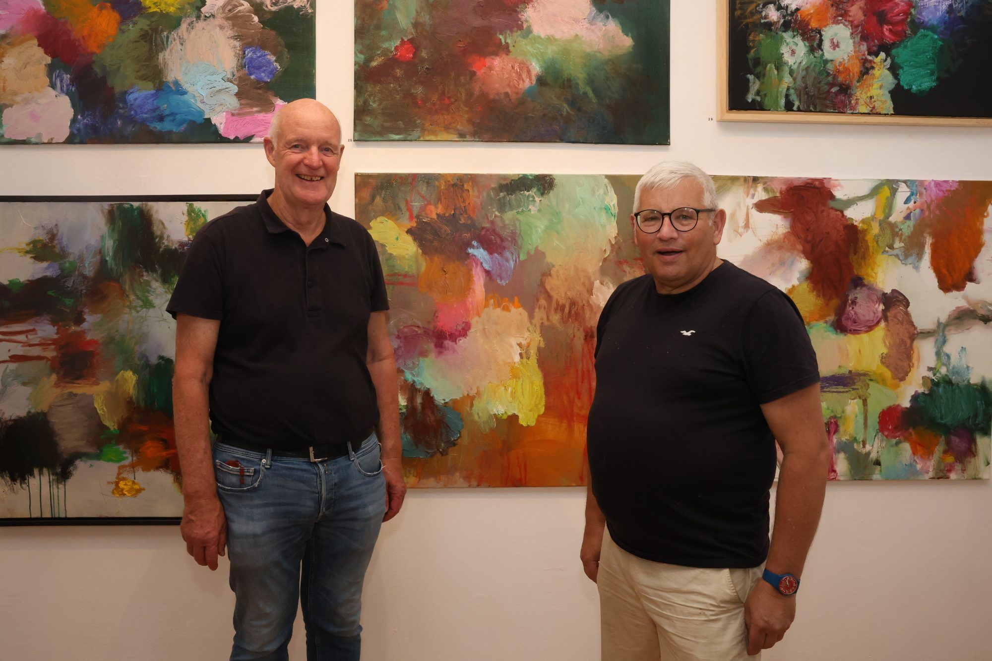 Künstler Hermann Präg und Kurator Erwin Buttazoni.