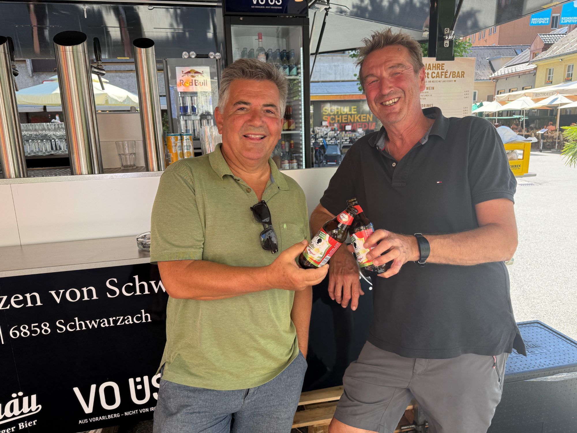 Martin Berthold kam mit Küchenchef Artur Rüscher (Wirtshaus am See)
