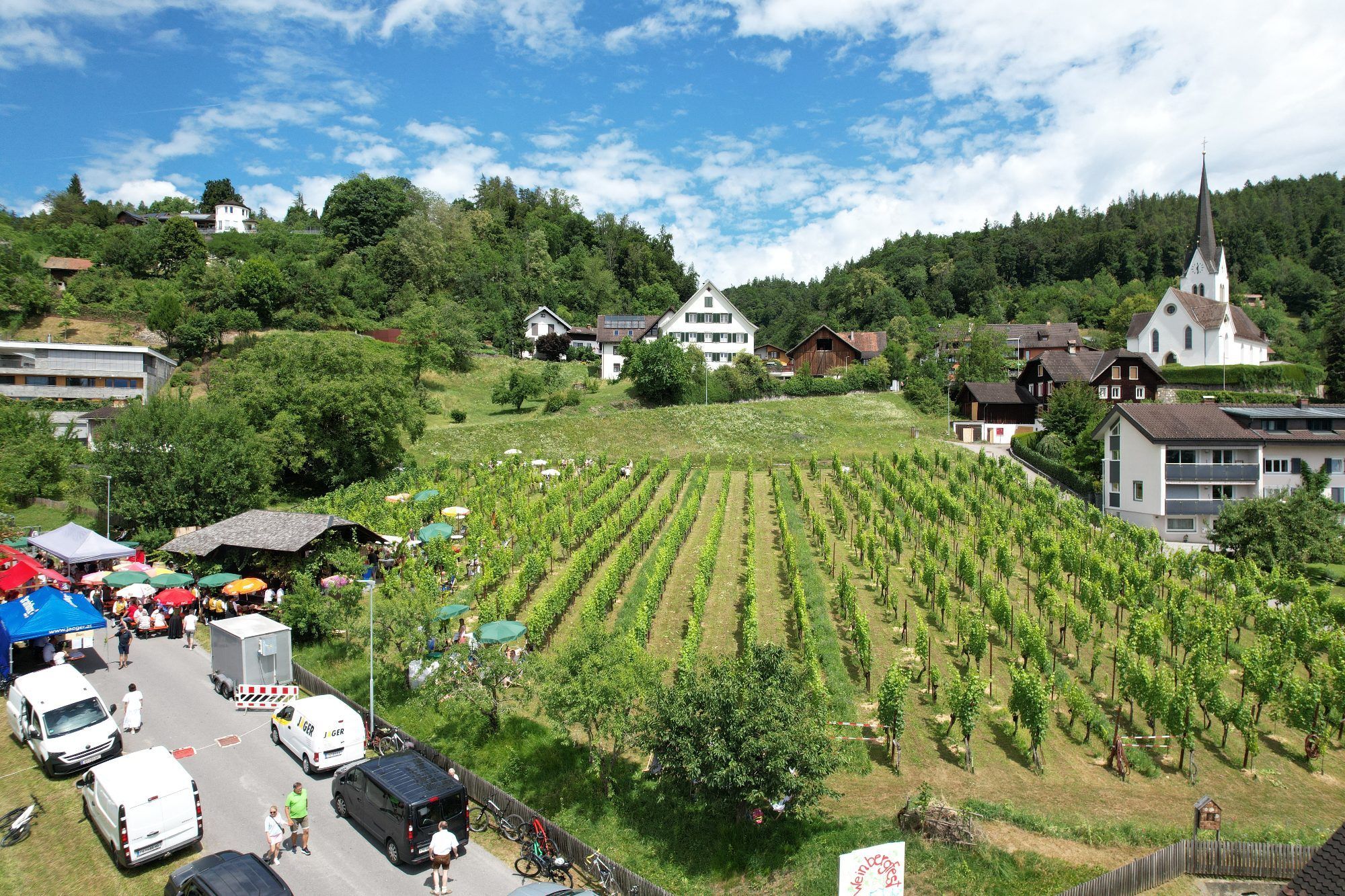 Blühstreifen und Fest in "Pfarrers Bühel"