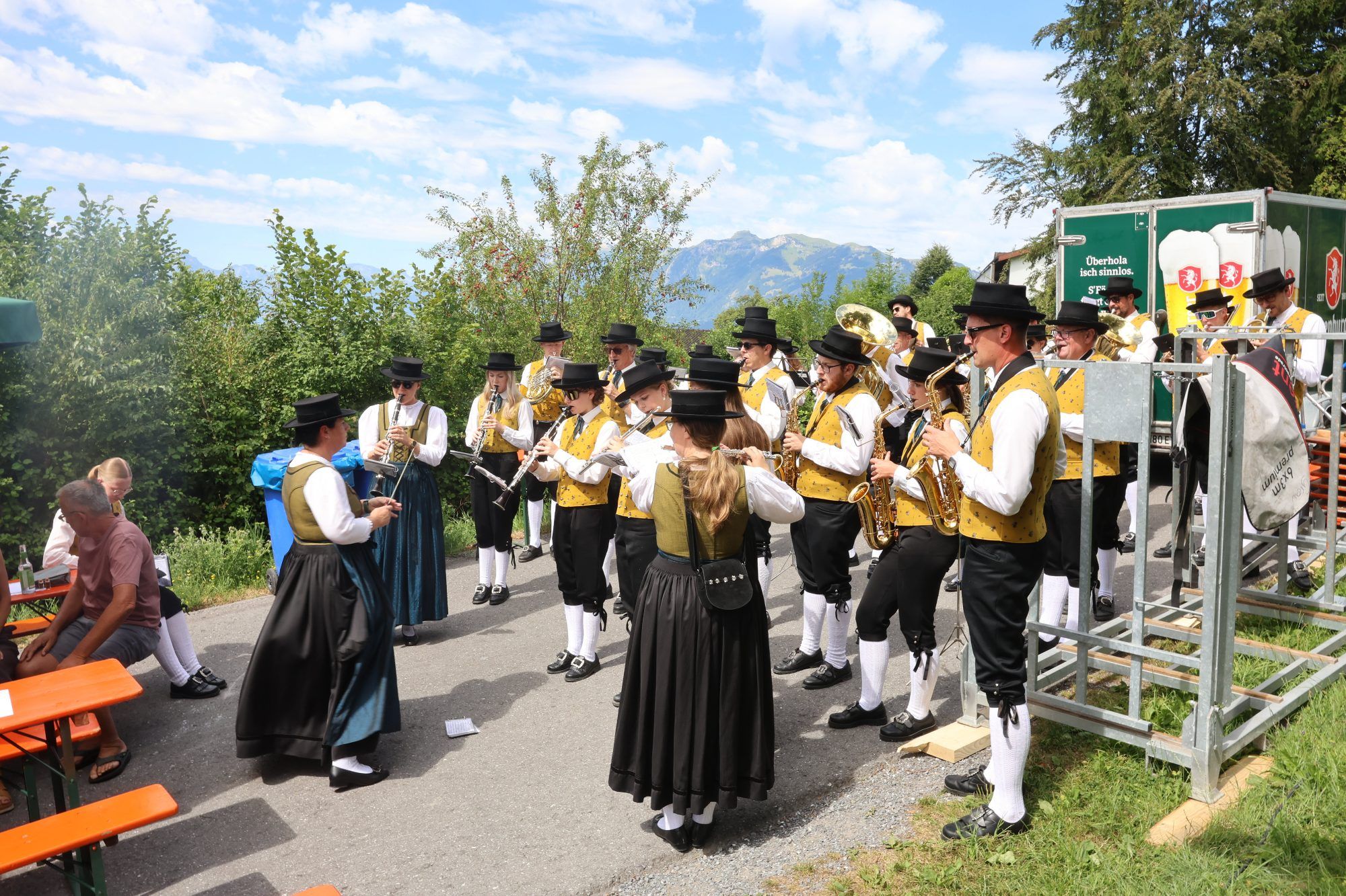 Manuela Vonbun leitete die Bürgermusik Klaus.