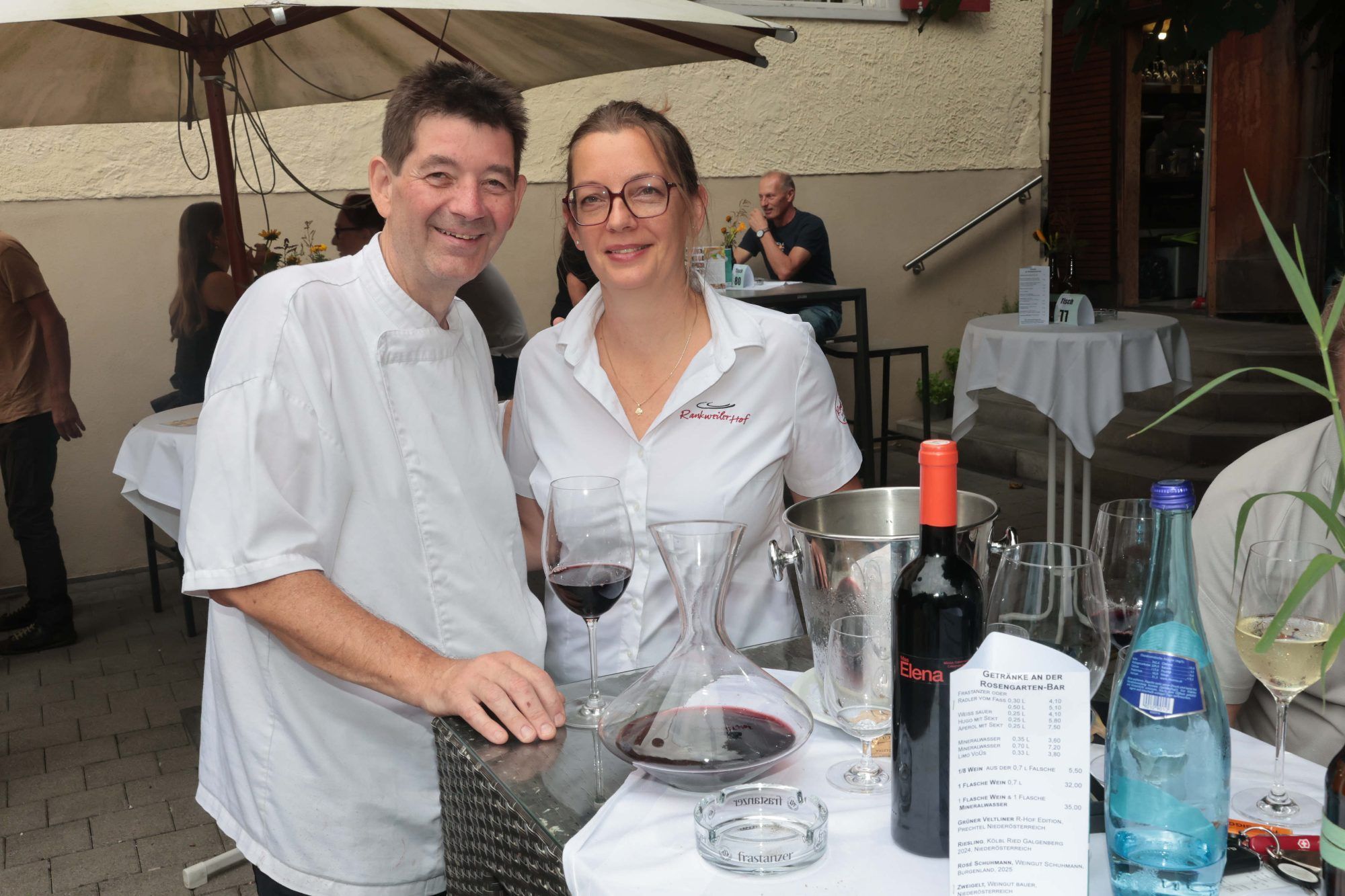 Rankweiler Hof-Wirt Roland Vith mit Schwester Brigitte Vith.