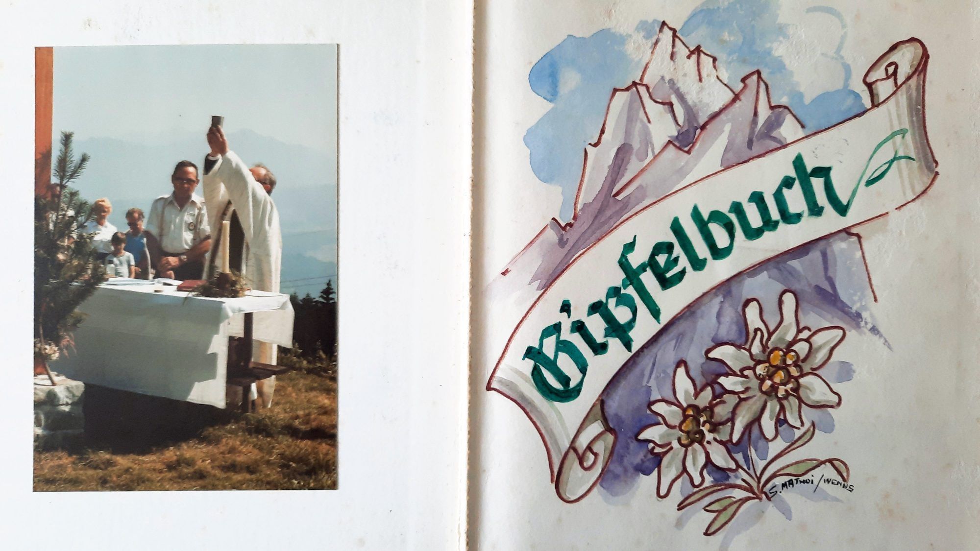 Der Tag der Weihe 1982 am Schneiderkopf in gebundener Form im vormaligen 