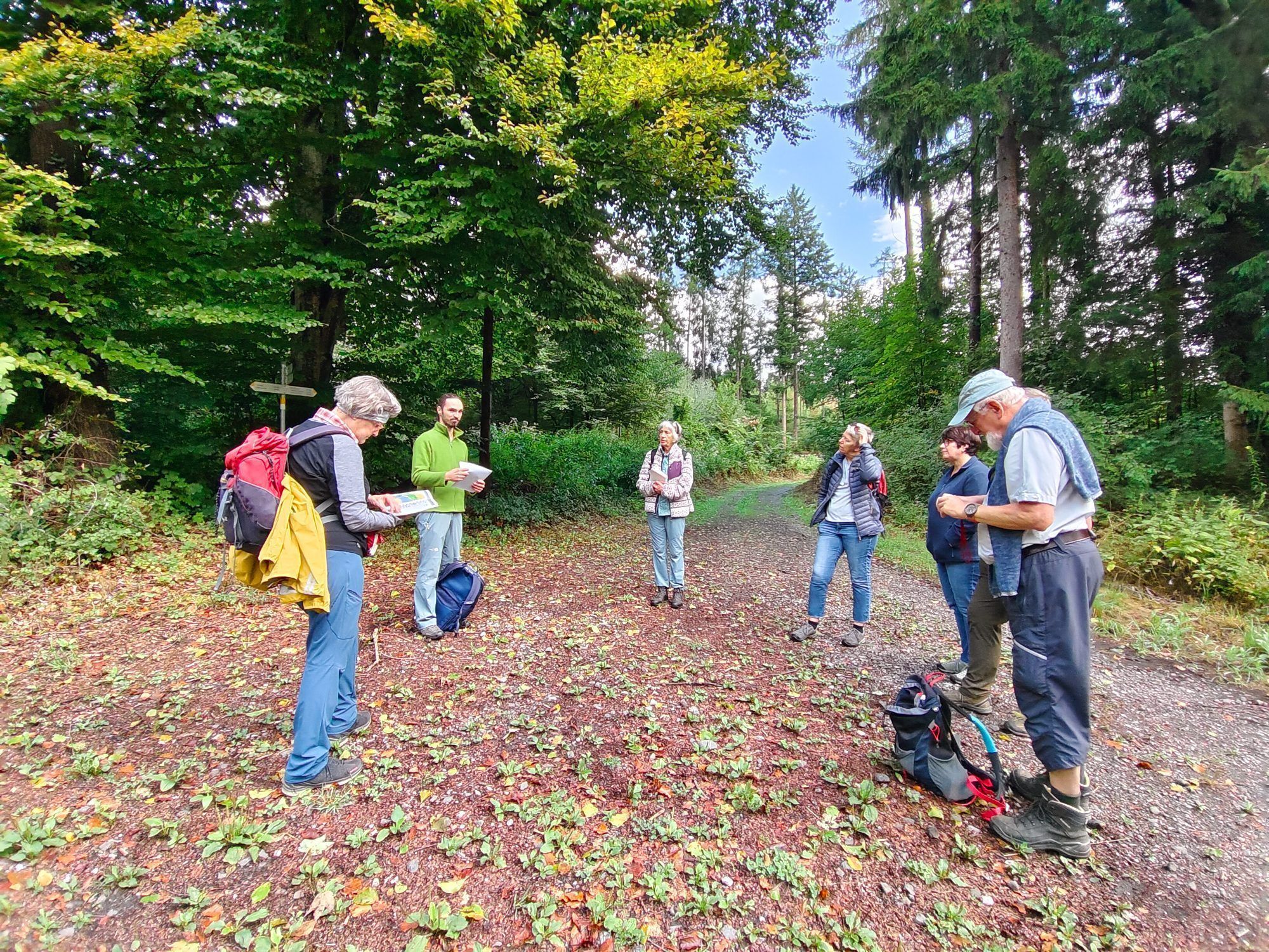Die rund zweieinhalbstündige Exkursion informierte über Stressfaktoren im Wald.