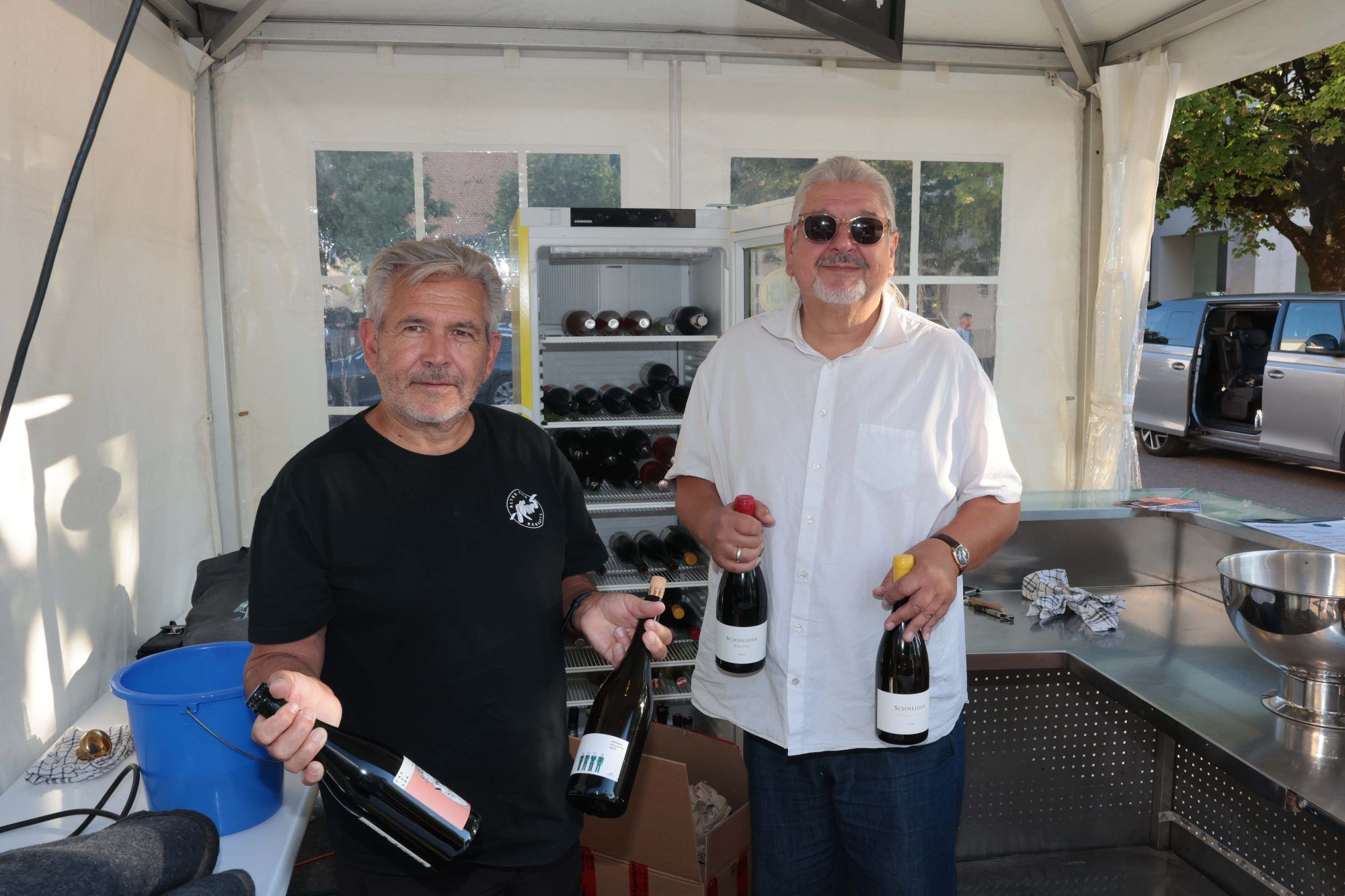 Für den Wein sind Thomas Wieser und Thomas Würbel zuständig. Sie haben auch den Drink