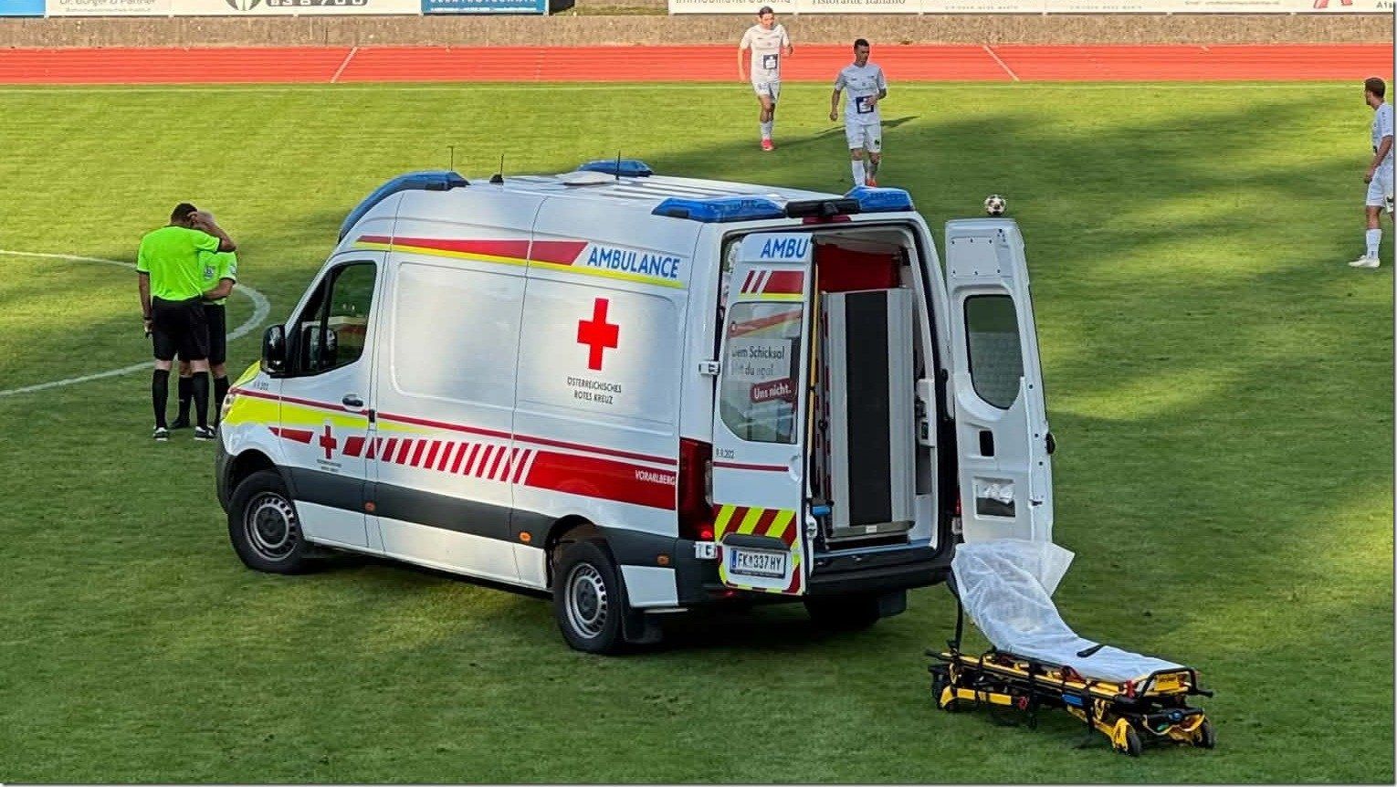 Spielabbruch im Match von Feldkirch und Bizau. VEREIN