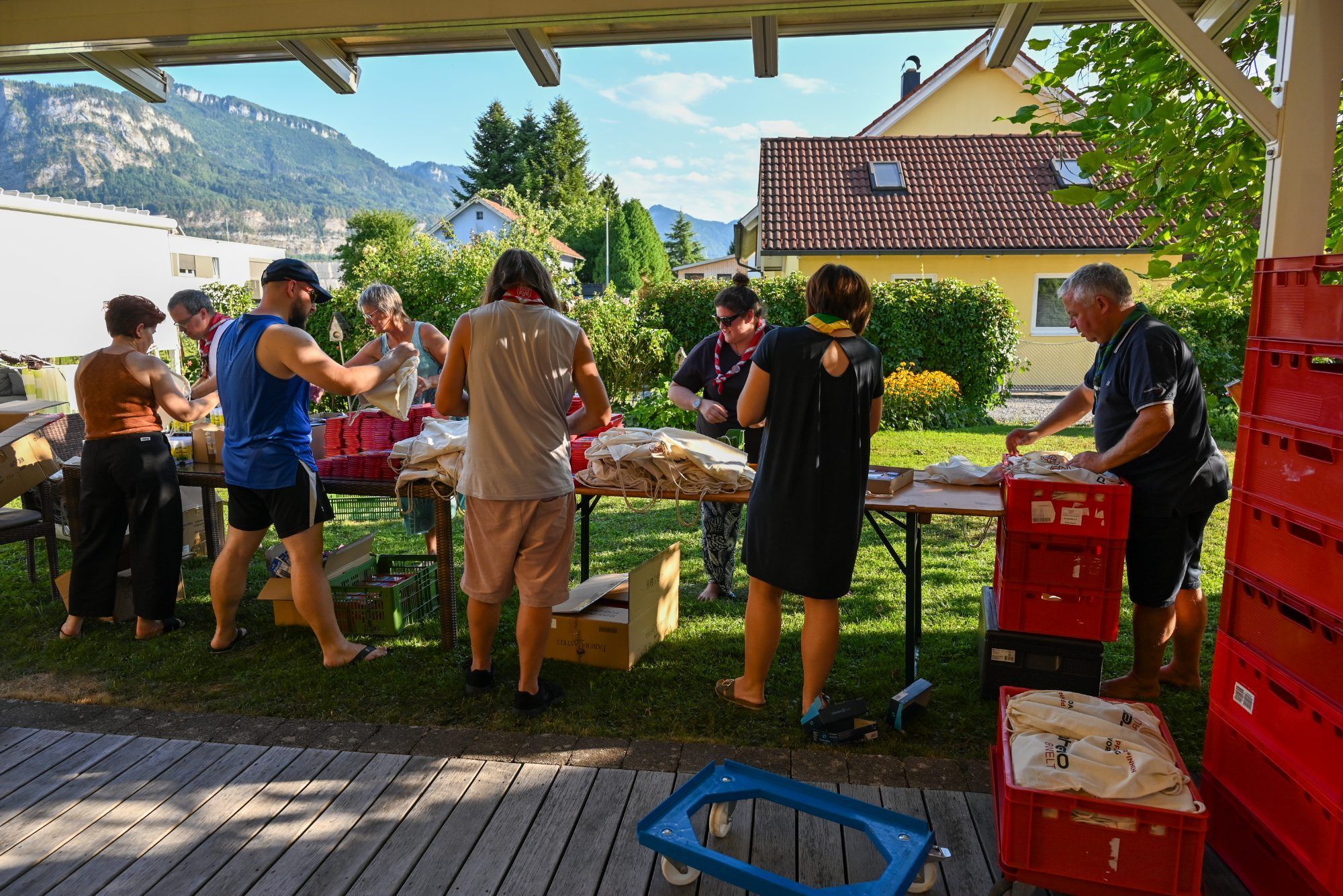 600 Schulstartpakete wurden vom Präsidium der Vorarlberger Pfadfinder zusammengestellt.