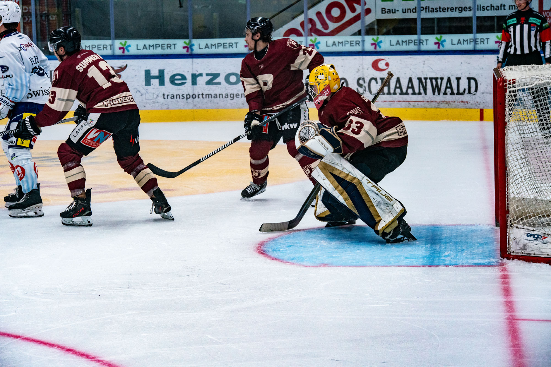 Leon Sommer stand erstmals für die Pioneers im Tor.