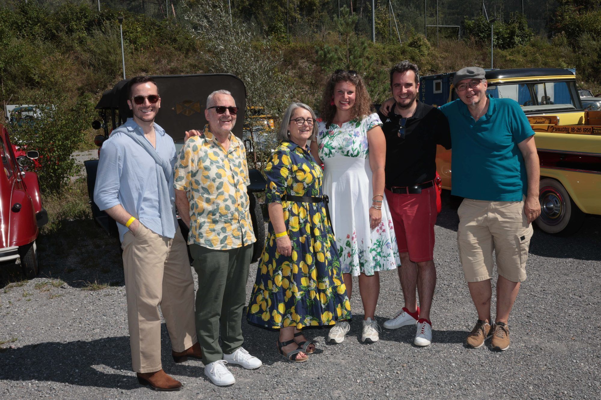 David, Hans-Peter, Beate, Eva und Benjamin Schuler mit Gernot Stoitzner.