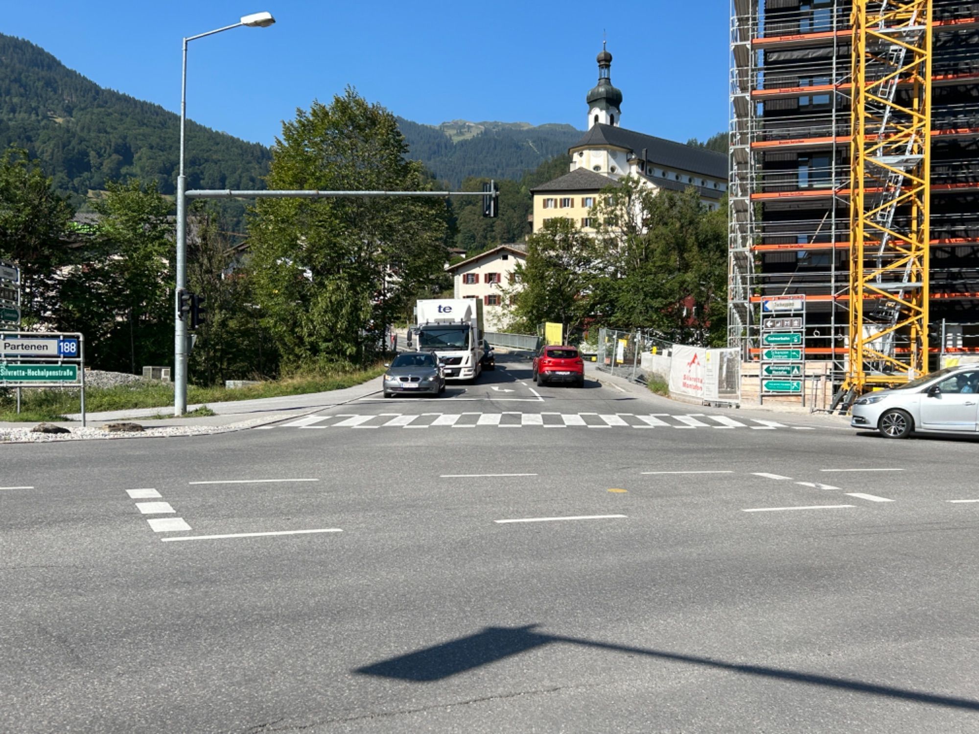 Totalsperre der Zufahrt Tschagguns über die Rätikonkreuzung ist zwei Tage lang vorgesehen