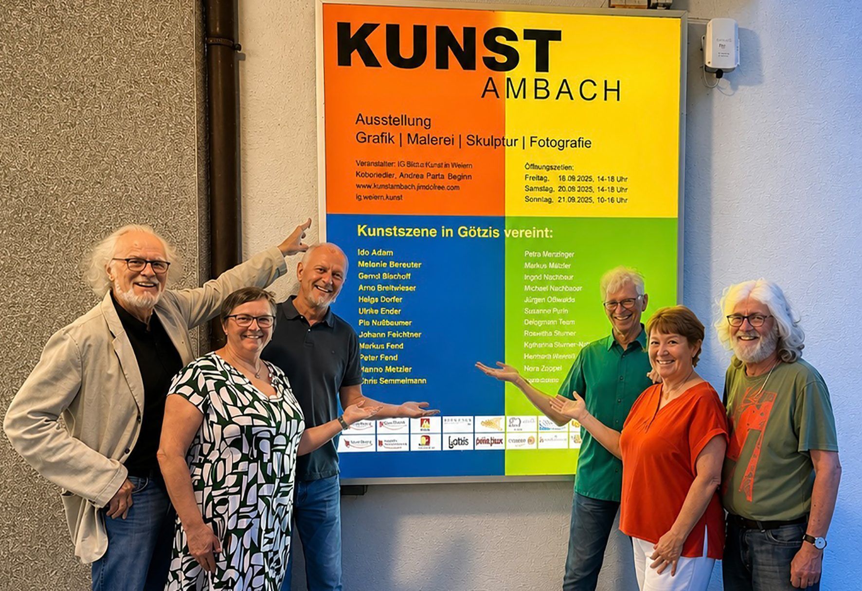 Vor AMBACH wird das Portierhüsle am Garnmarkt ab dem 24.08. von 5 Künstlern als Einstimmung bespielt.