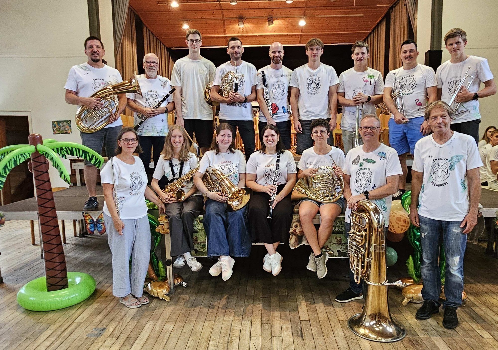 Die bewährten musikalischen Betreuer sorgten beim Musiklager für die intensive musikalische Aus- und Weiterbildung der jungen Musikanten von der „Rasselbande“ bzw. von der „Jungmusik Lochau“.