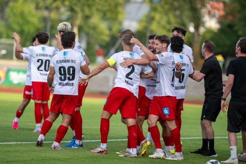 FC Dornbirn will im Derby gegen Wolfurt siegen. GEPA/Oliver Lerch