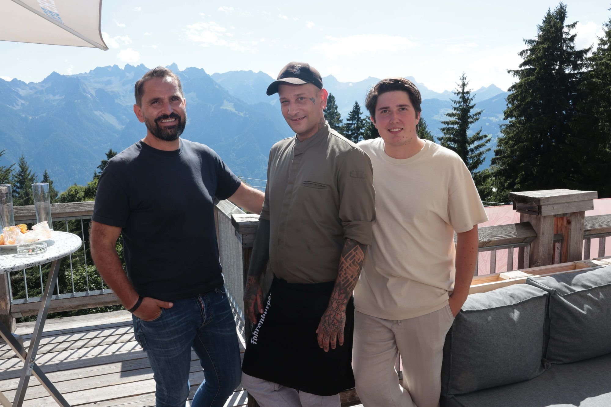 Matthias Lechthaler, Küchenchef Marcel Burow und GF David Flatz.