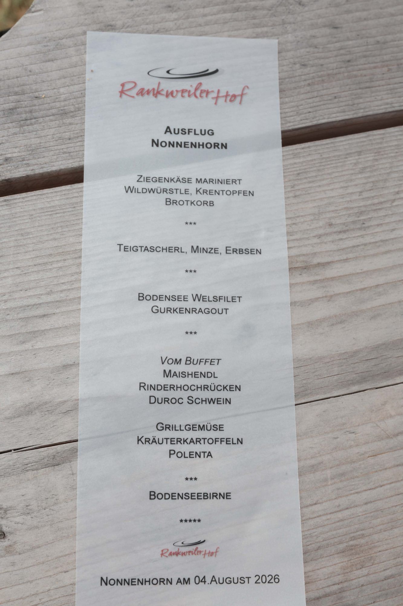 Das kulinarische Angebot.