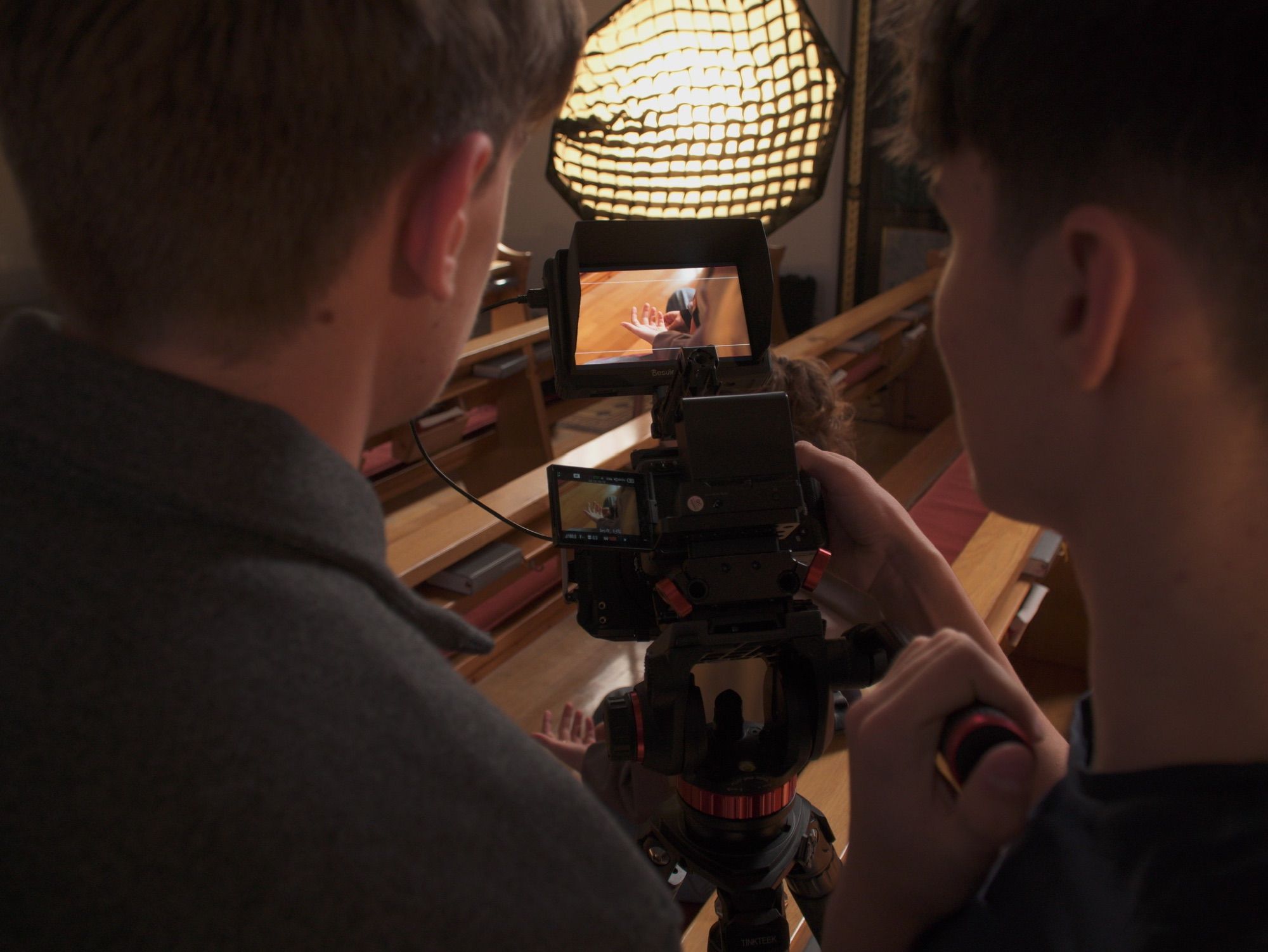 Die beiden Filmemacher arbeiten ständig zusammen und beraten sich gegenseitig. Foto: Jonas Berlinger